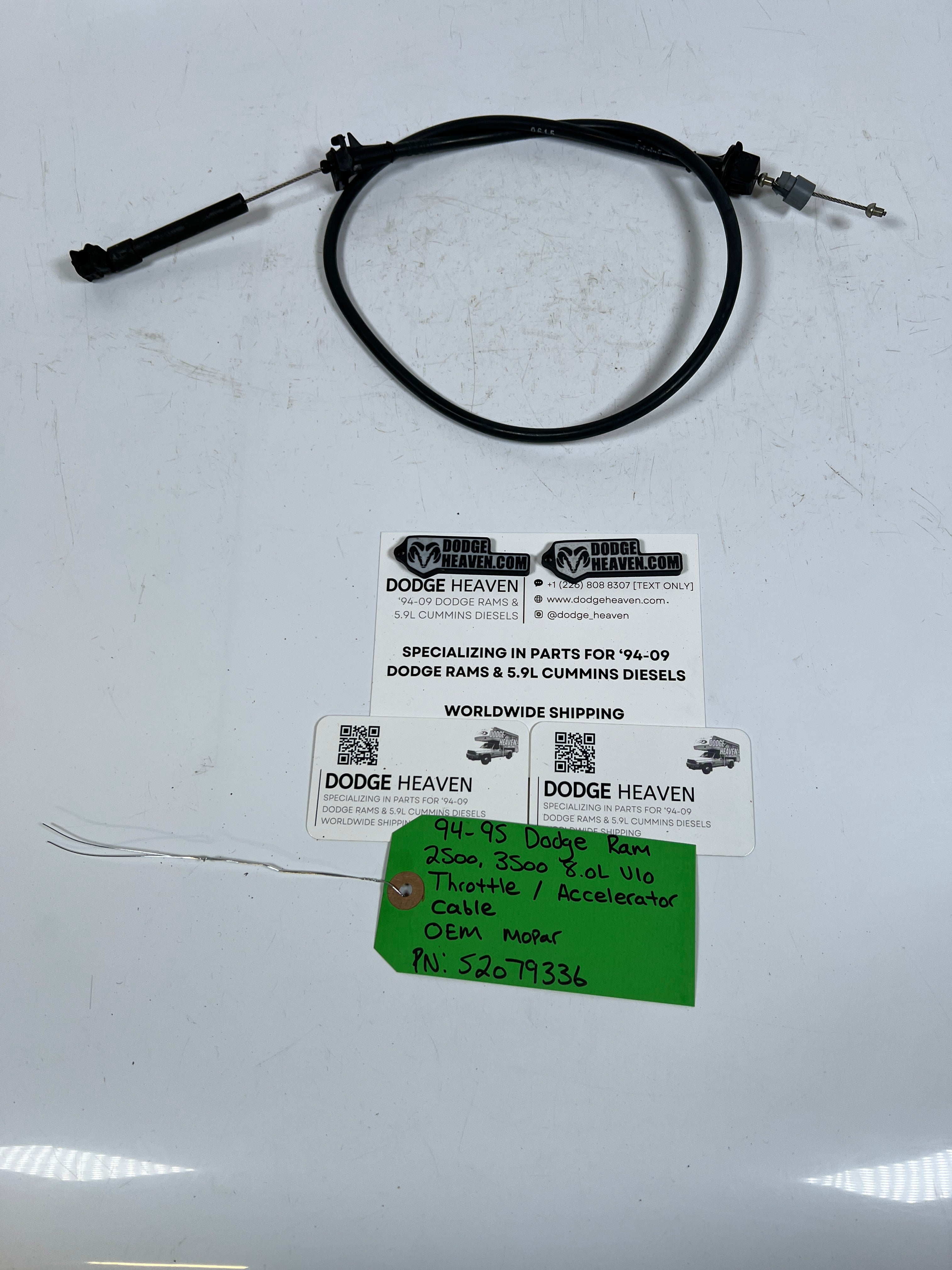 1994-1995 Dodge Ram 2500 3500 8.0L V10 Throttle Accelerator Cable