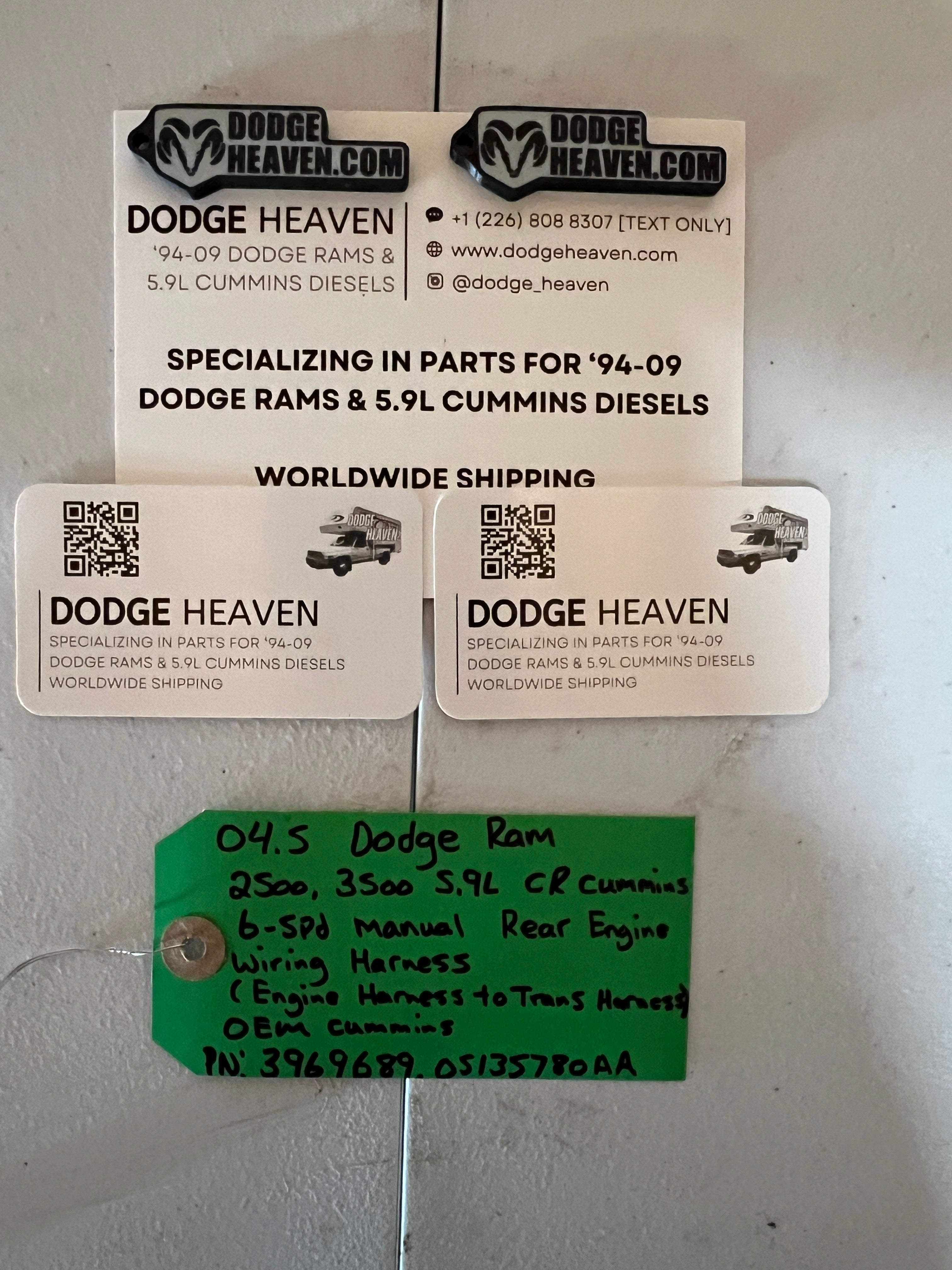 2004.5-2004.5 Dodge Ram 5.9L Cummins Manual Rear Engine ECM Wiring Harness