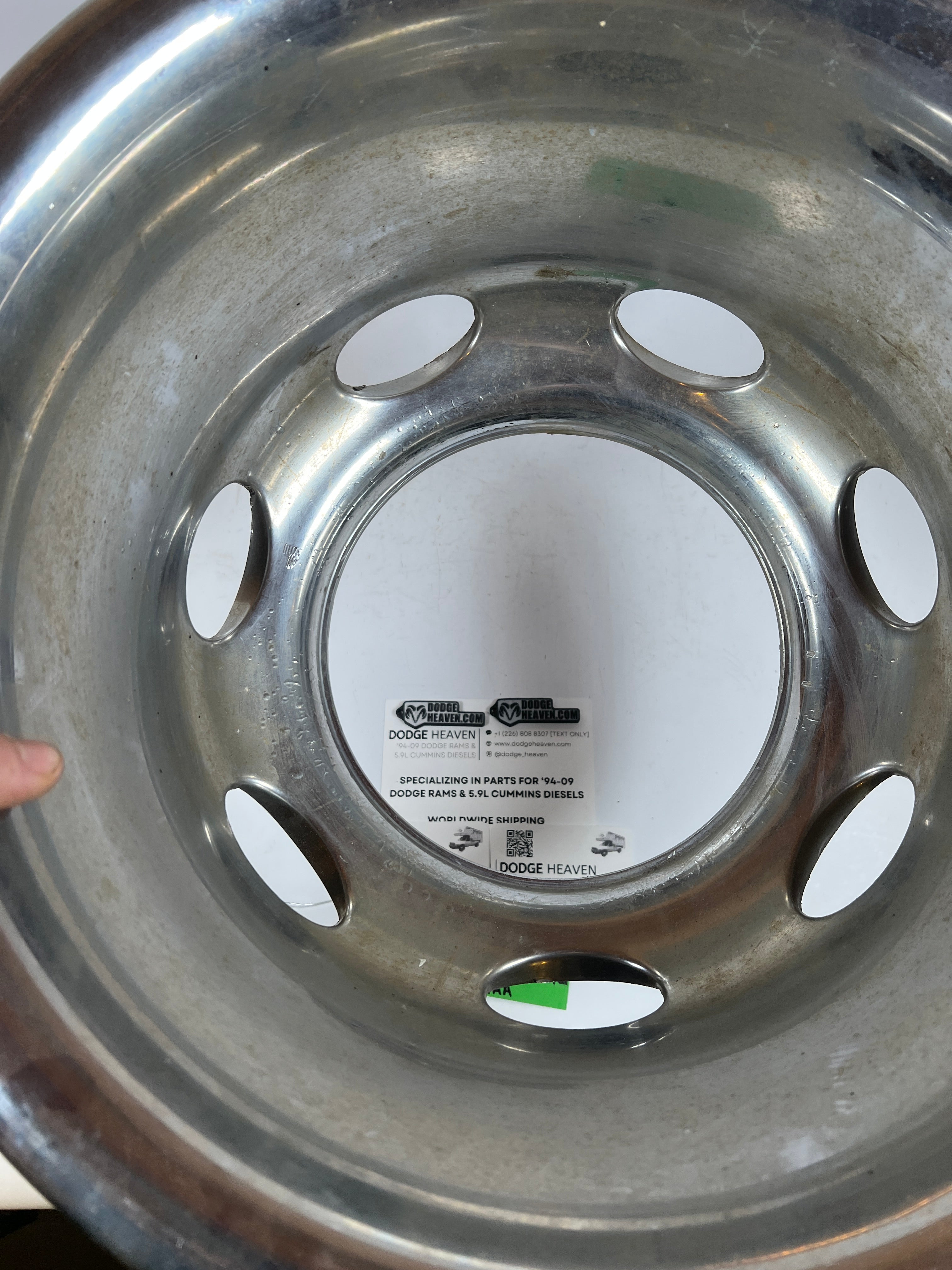 2000-2002 Dodge Ram 3500 Dually Rear Hub Cap Wheel Ring Simulator