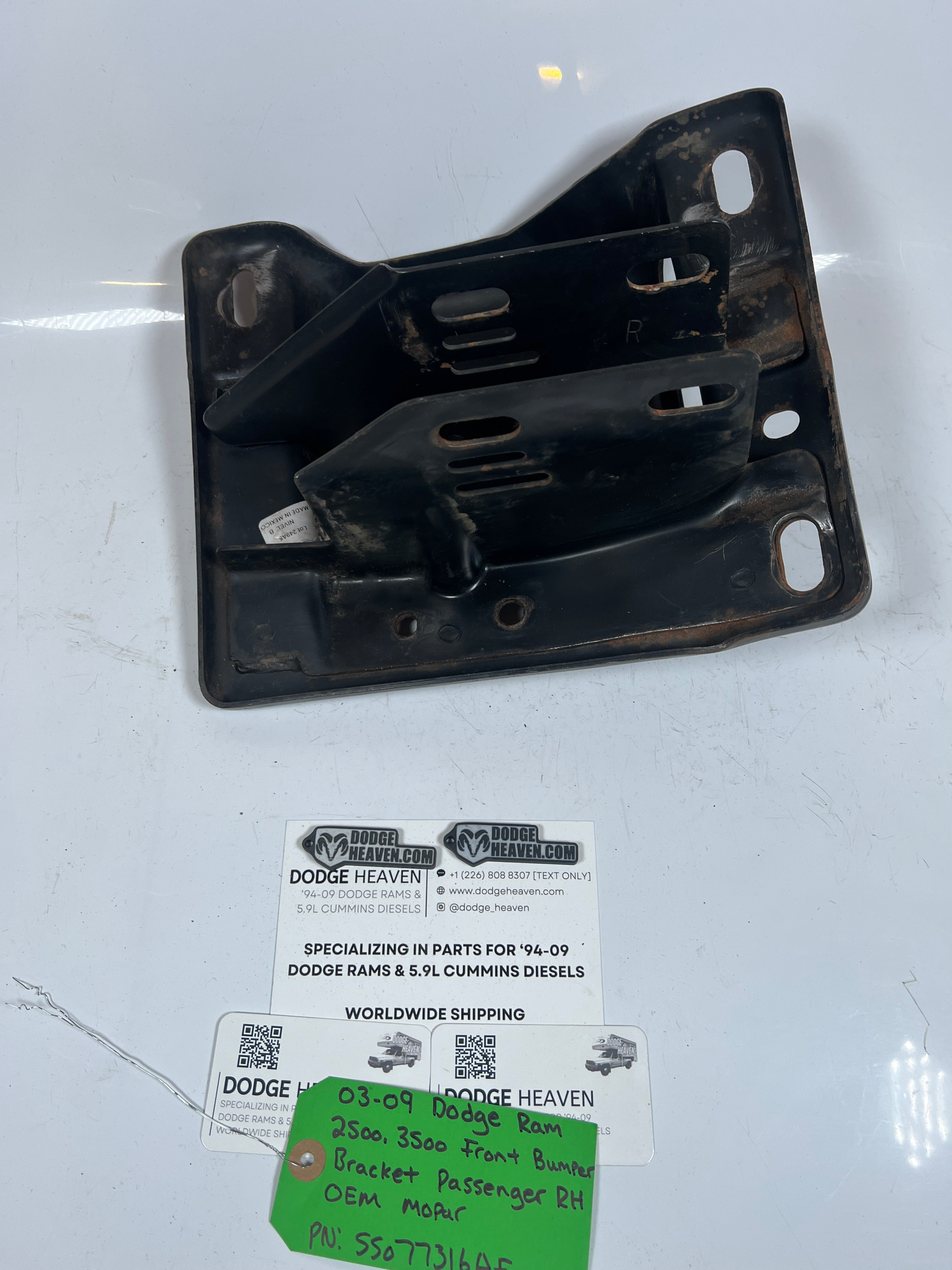 2003-2009 Dodge Ram 2500 3500 Front Bumper Bracket Passenger RH