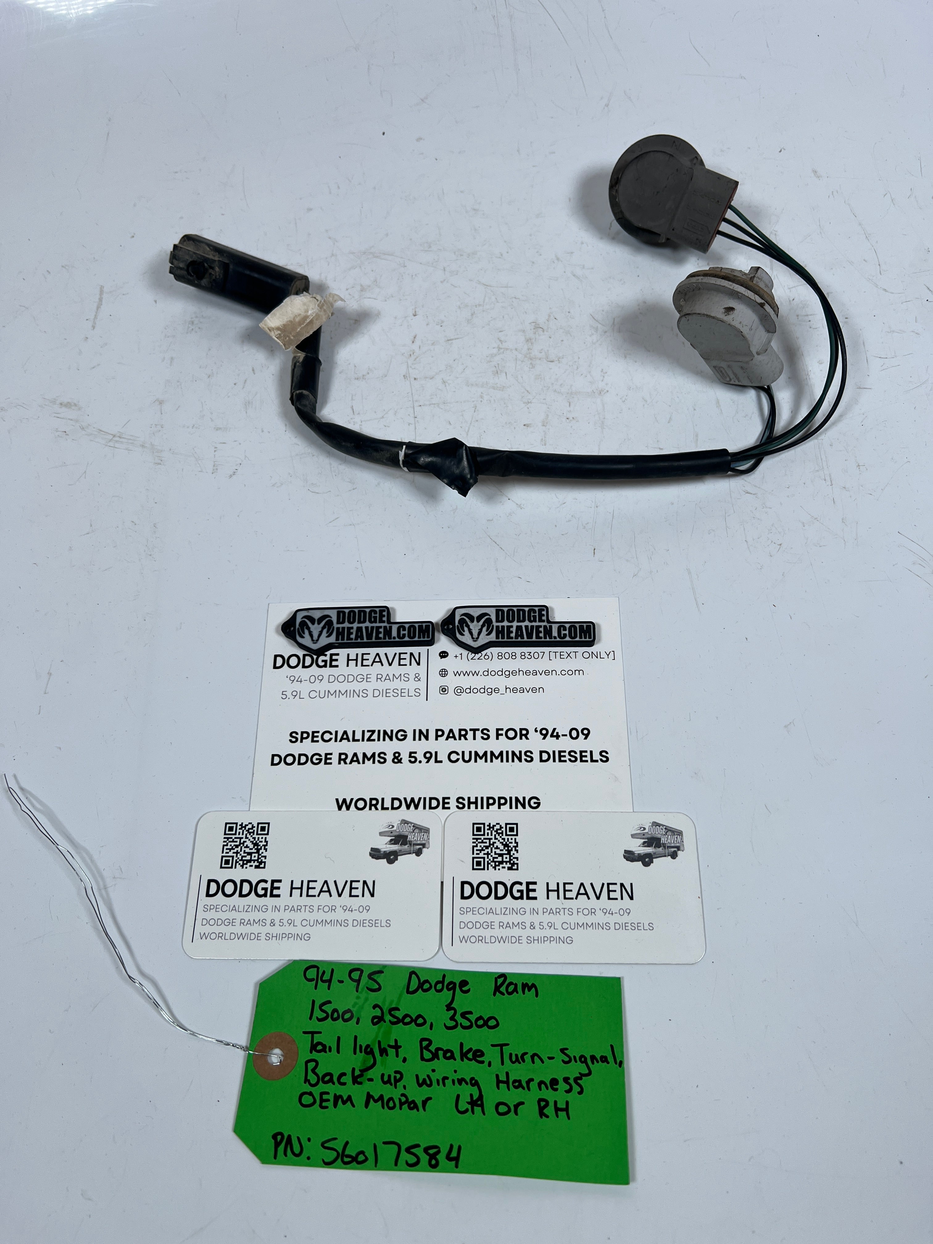 1994-1995 Dodge Ram 1500-3500 Tail light Jumper Wiring Harness