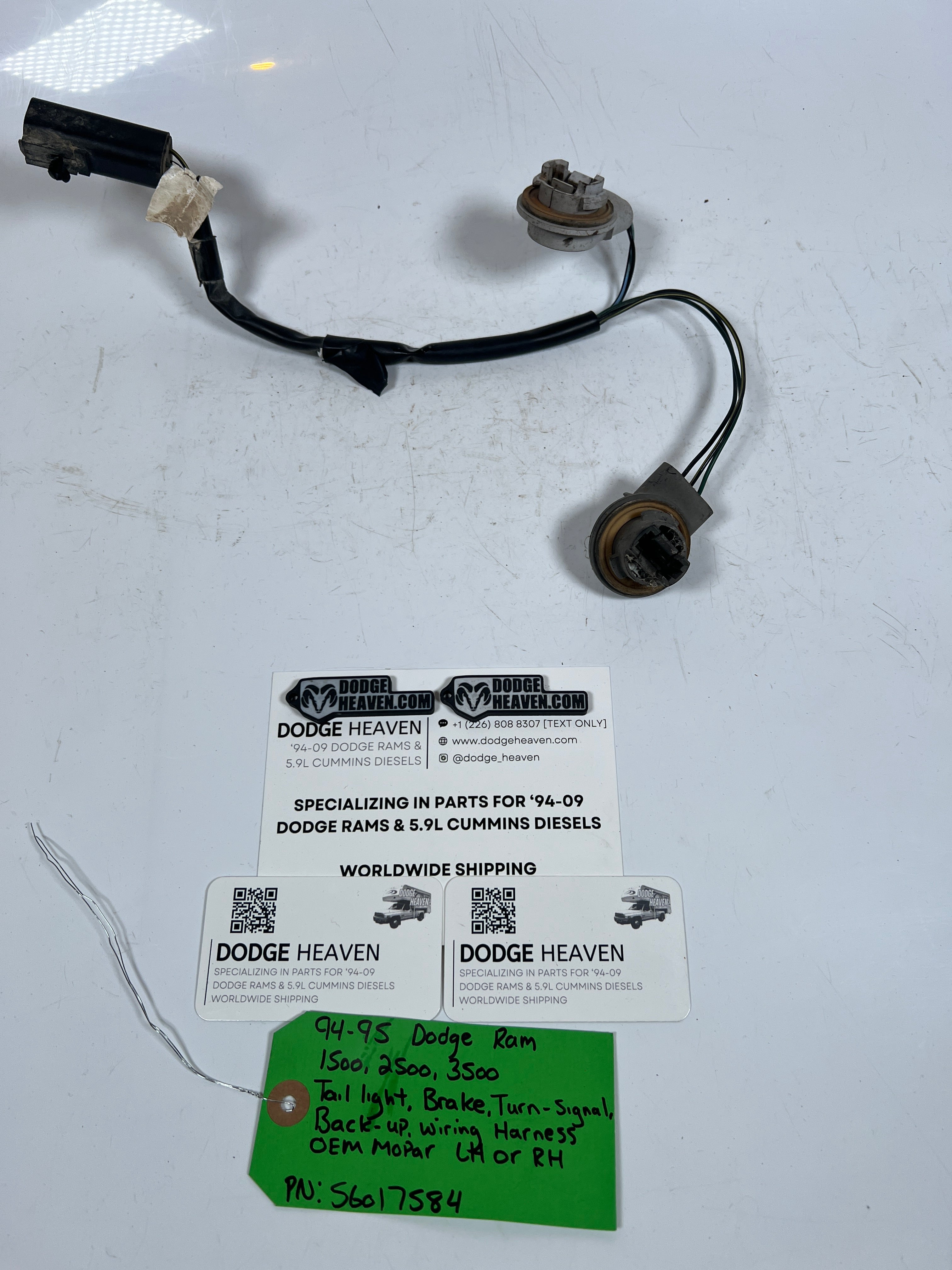 1994-1995 Dodge Ram 1500-3500 Tail light Jumper Wiring Harness