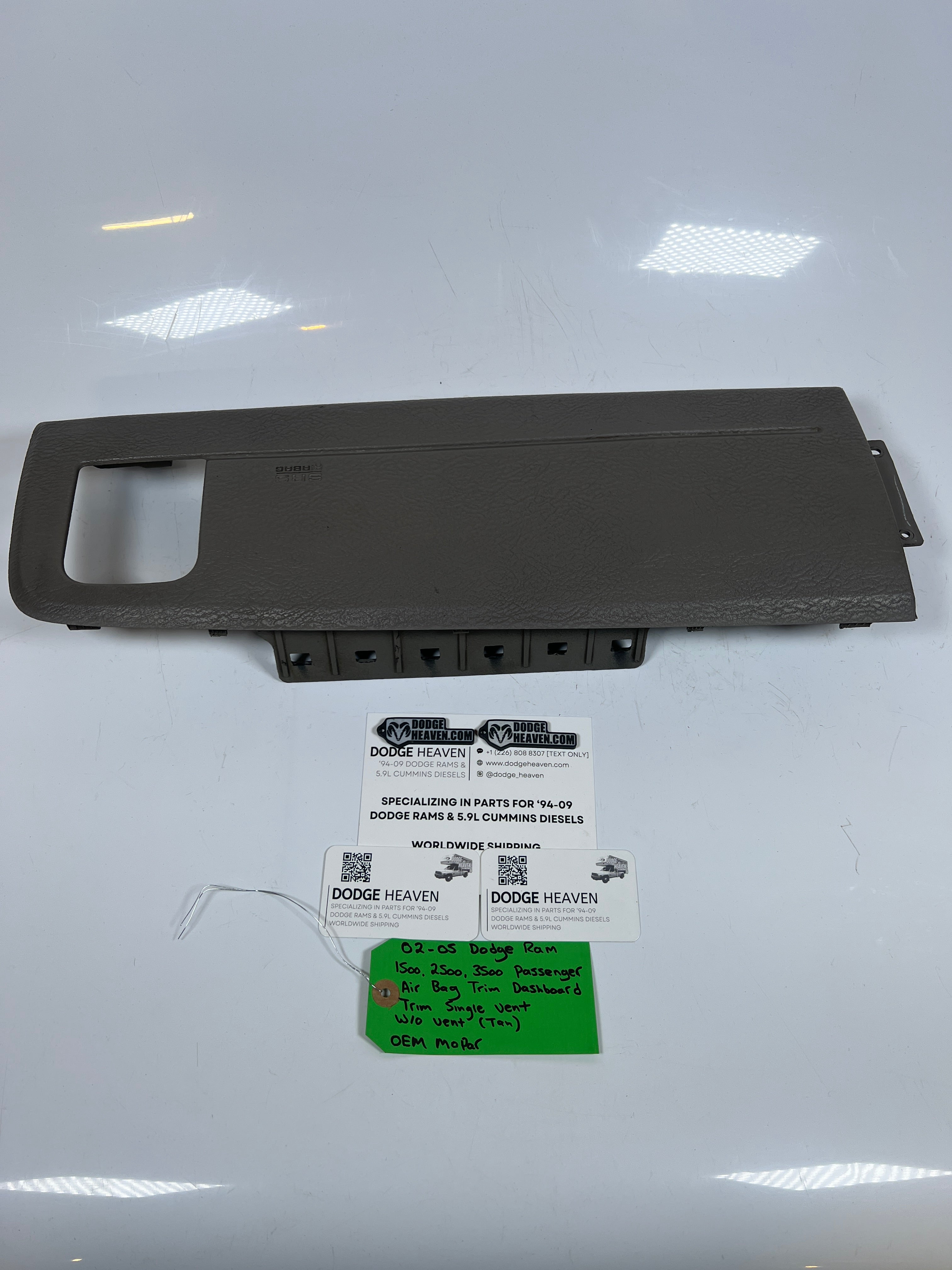 2002-2005 Dodge Ram 1500-3500 Passenger Dashboard Trim Cover Tan