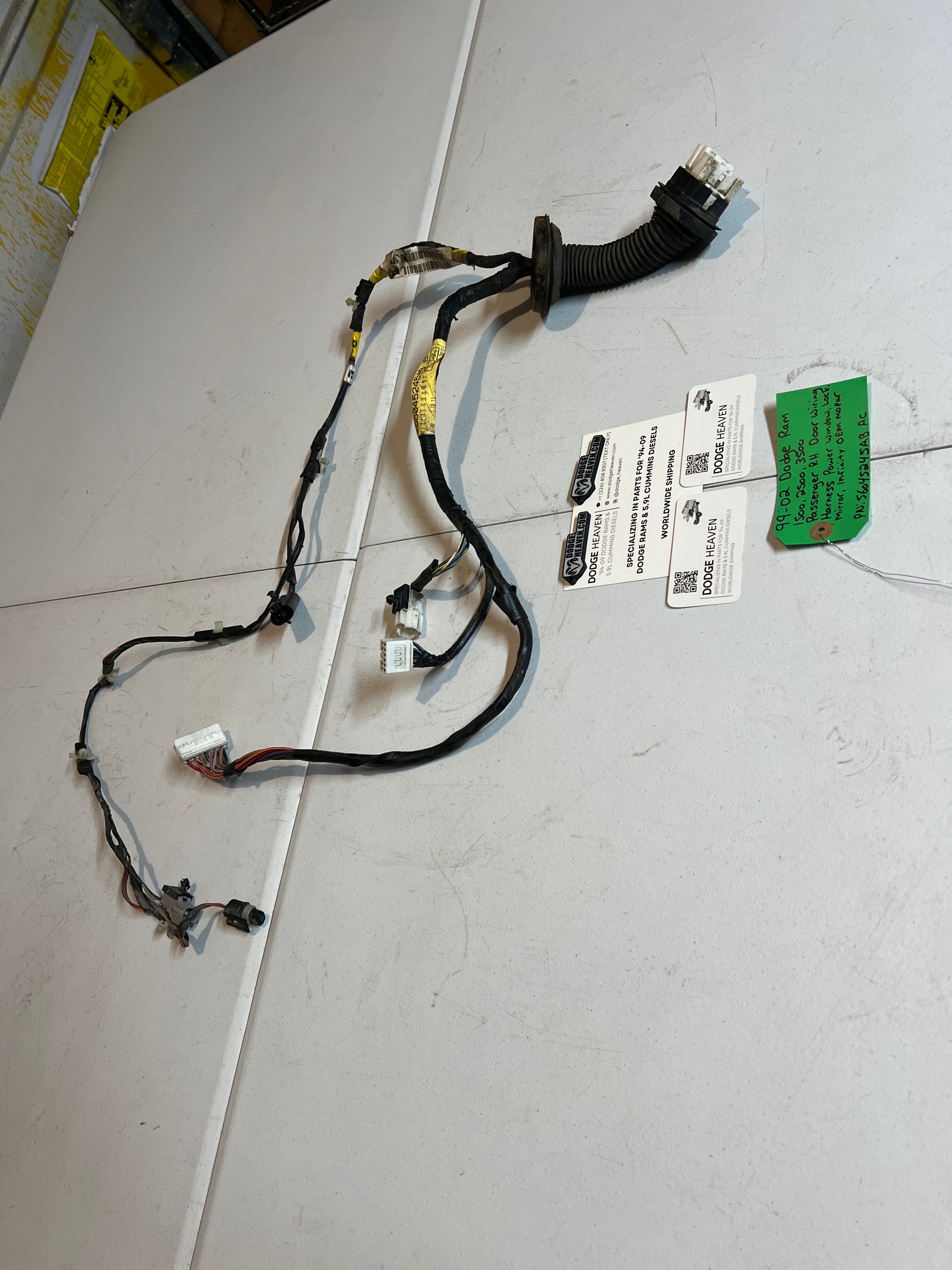 1999-2002 Dodge Ram 1500-3500 Passenger Power Door Wiring Harness