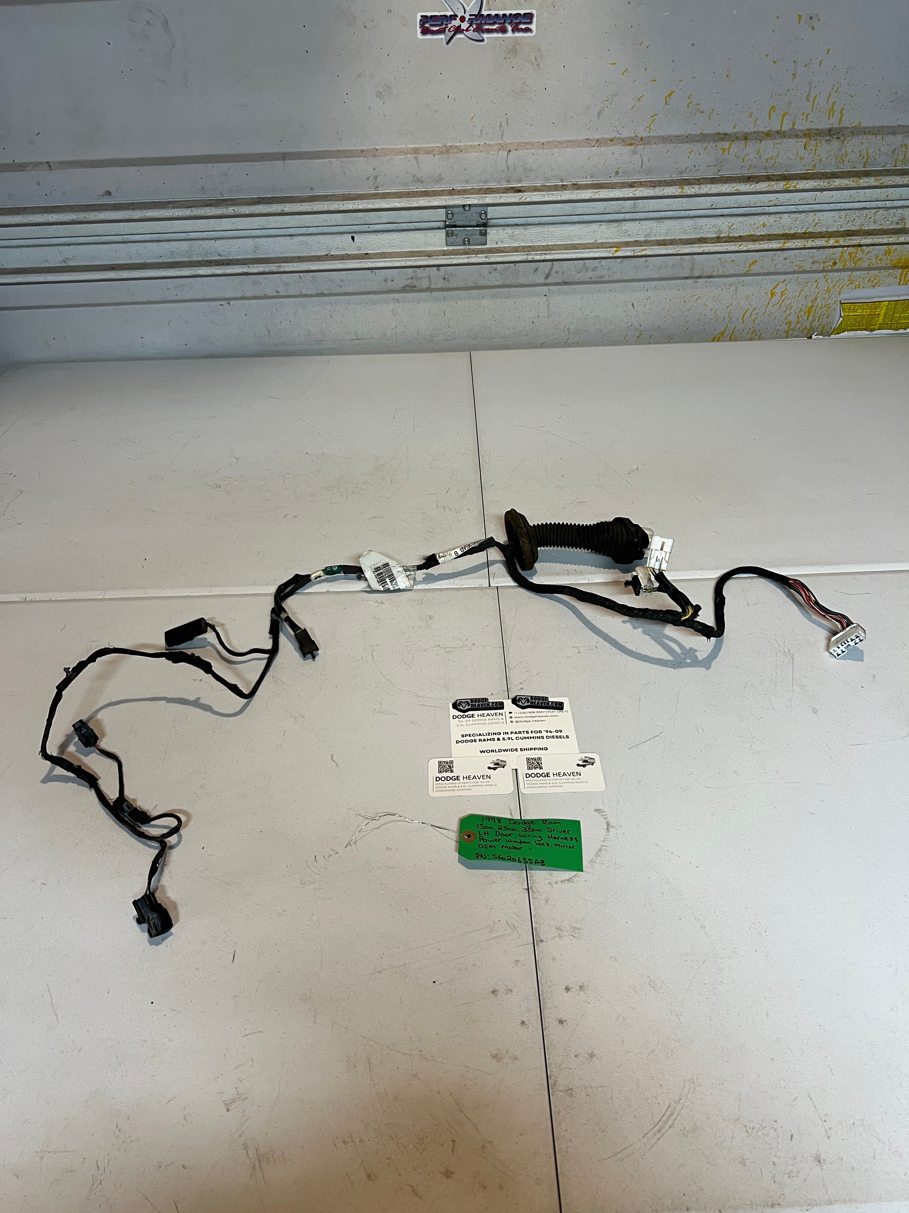 1998-1998 Dodge Ram 1500-3500 Driver LH Power Door Wiring Harness