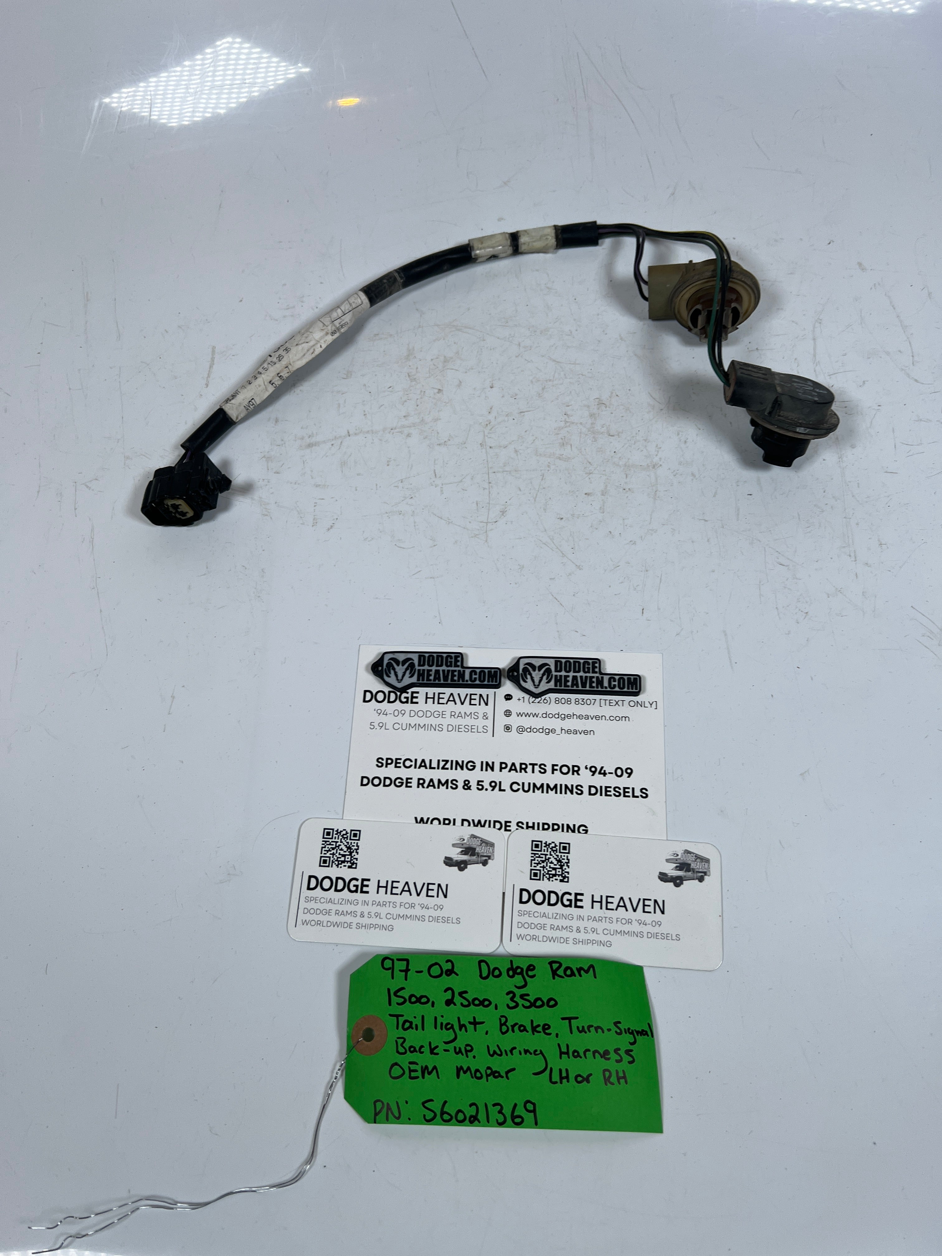 1997-2002 Dodge Ram 1500 2500 3500 Rear Tail Light Wiring Harness (OEM)
