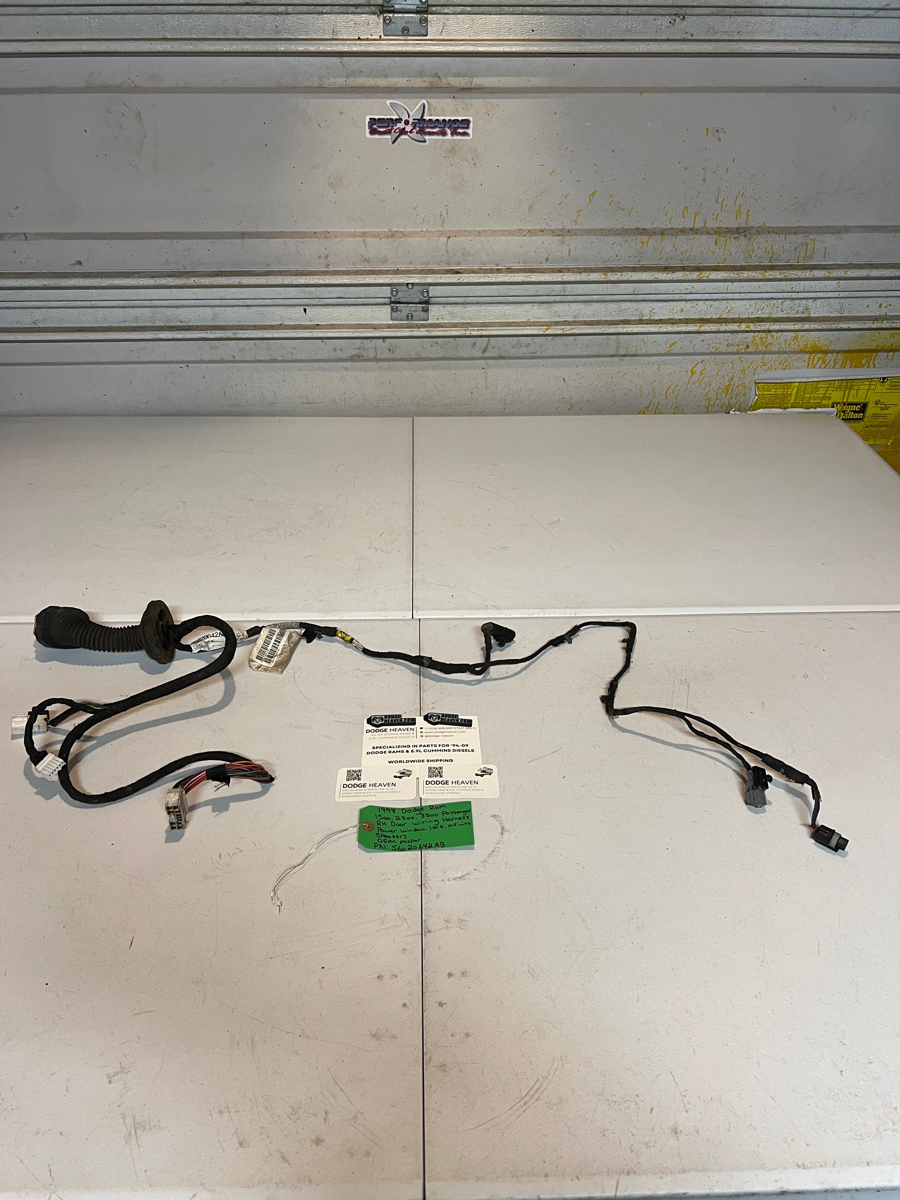 1998-1998 Dodge Ram 1500-3500 Passenger Rh Power Door Wiring Harness