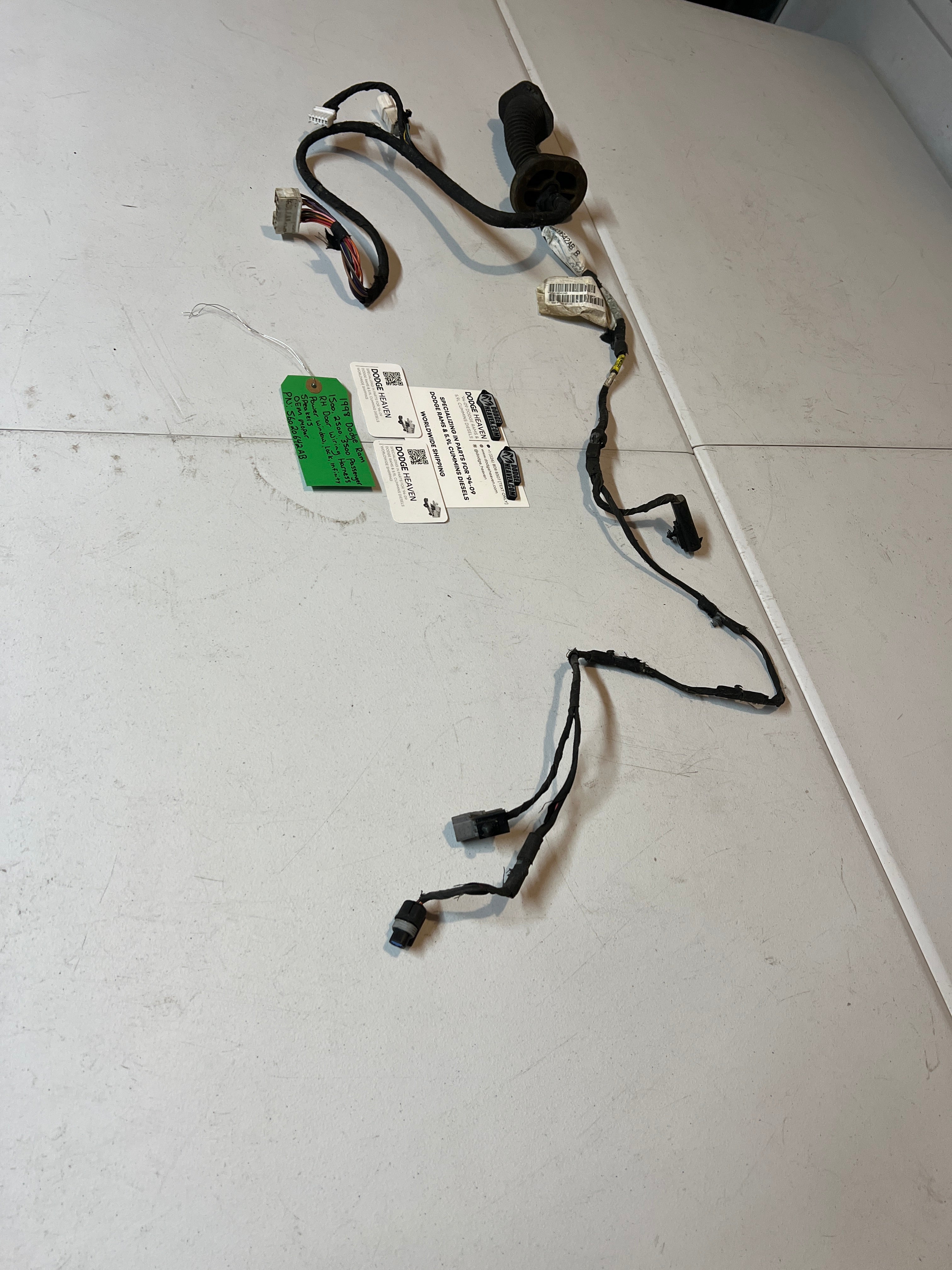 1998-1998 Dodge Ram 1500-3500 Passenger Rh Power Door Wiring Harness
