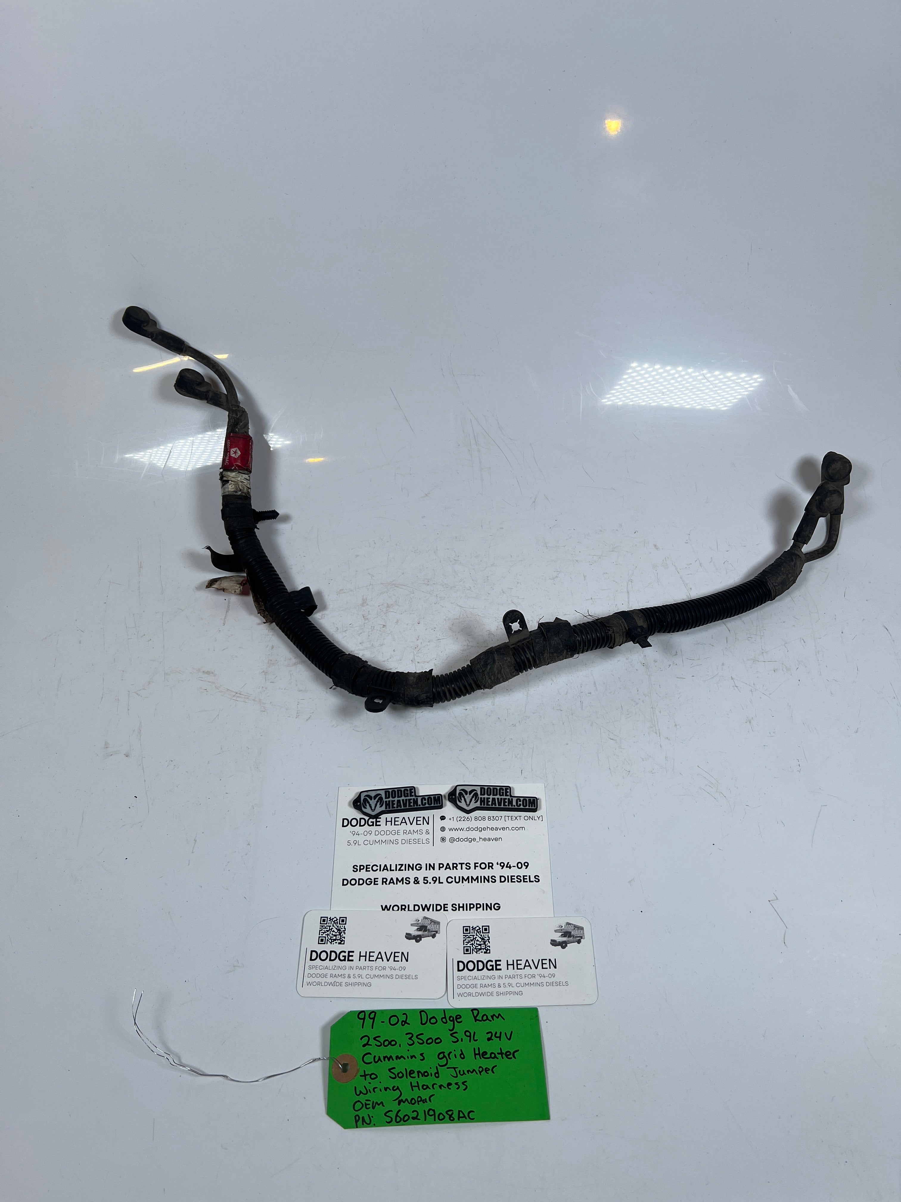 1999-2002 Dodge Ram 24 Valve 5.9L Cummins Grid Heater to Solenoid Wiring Harness
