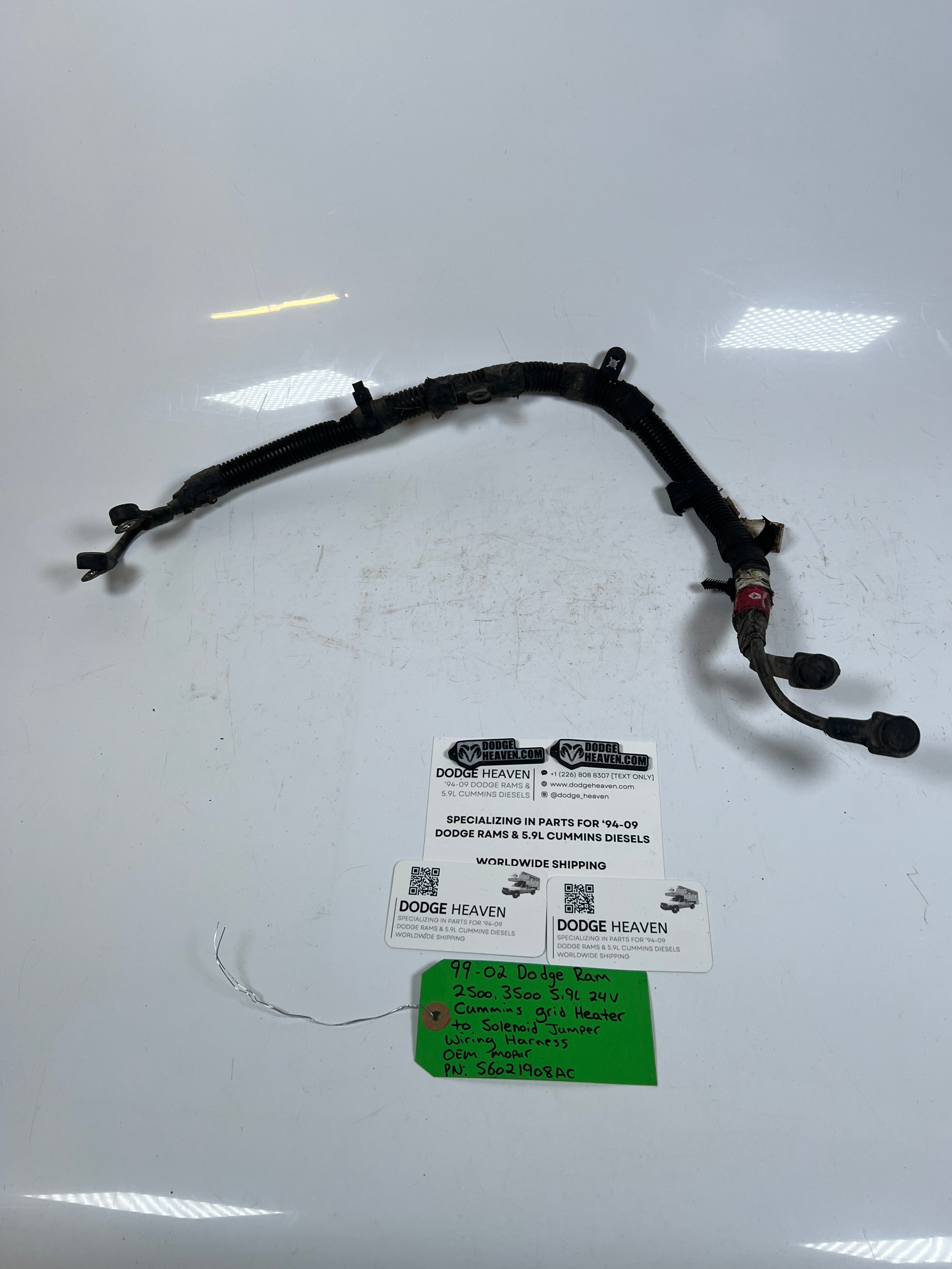 1999-2002 Dodge Ram 24 Valve 5.9L Cummins Grid Heater to Solenoid Wiring Harness