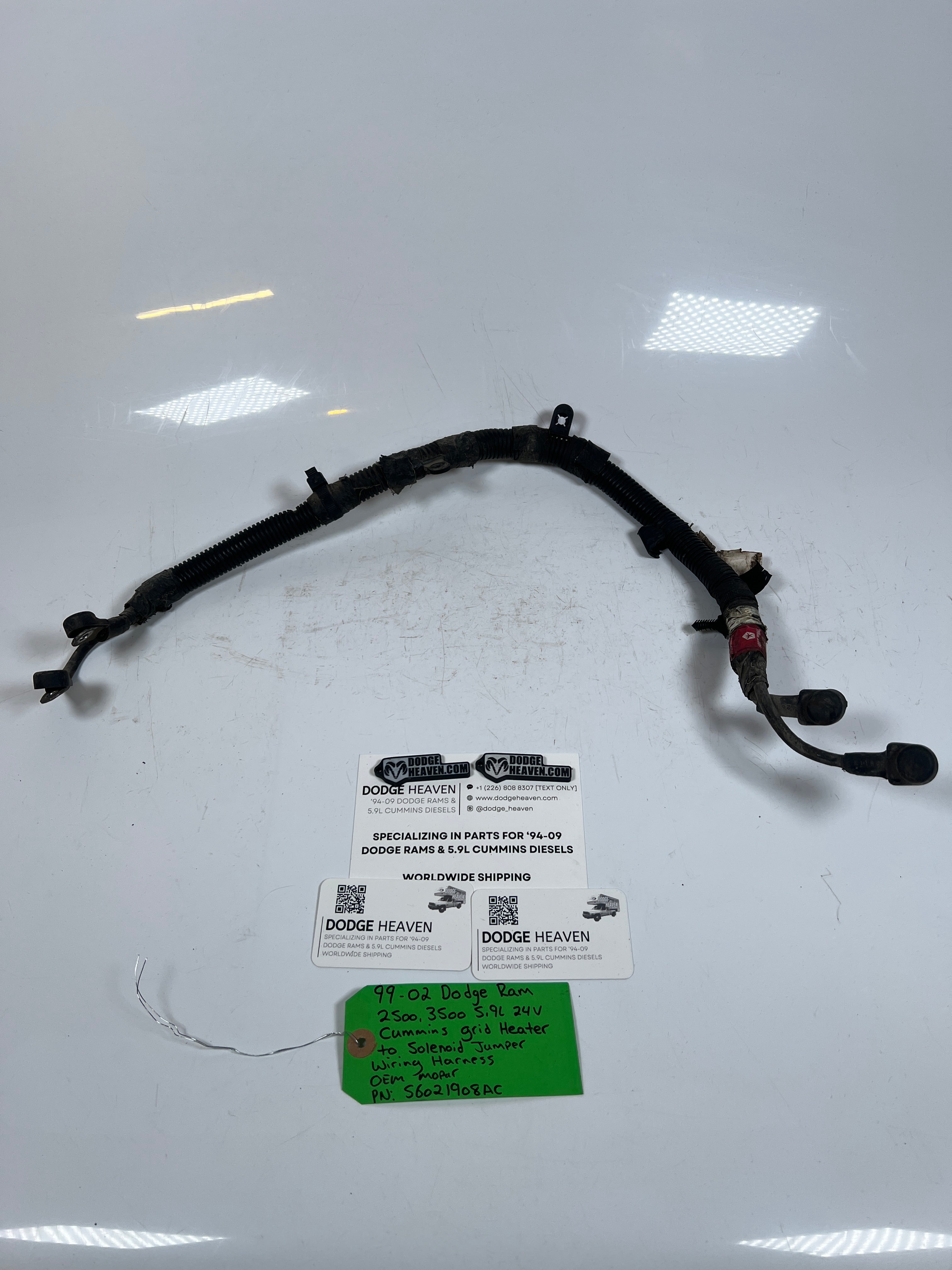 1999-2002 Dodge Ram 24 Valve 5.9L Cummins Grid Heater to Solenoid Wiring Harness