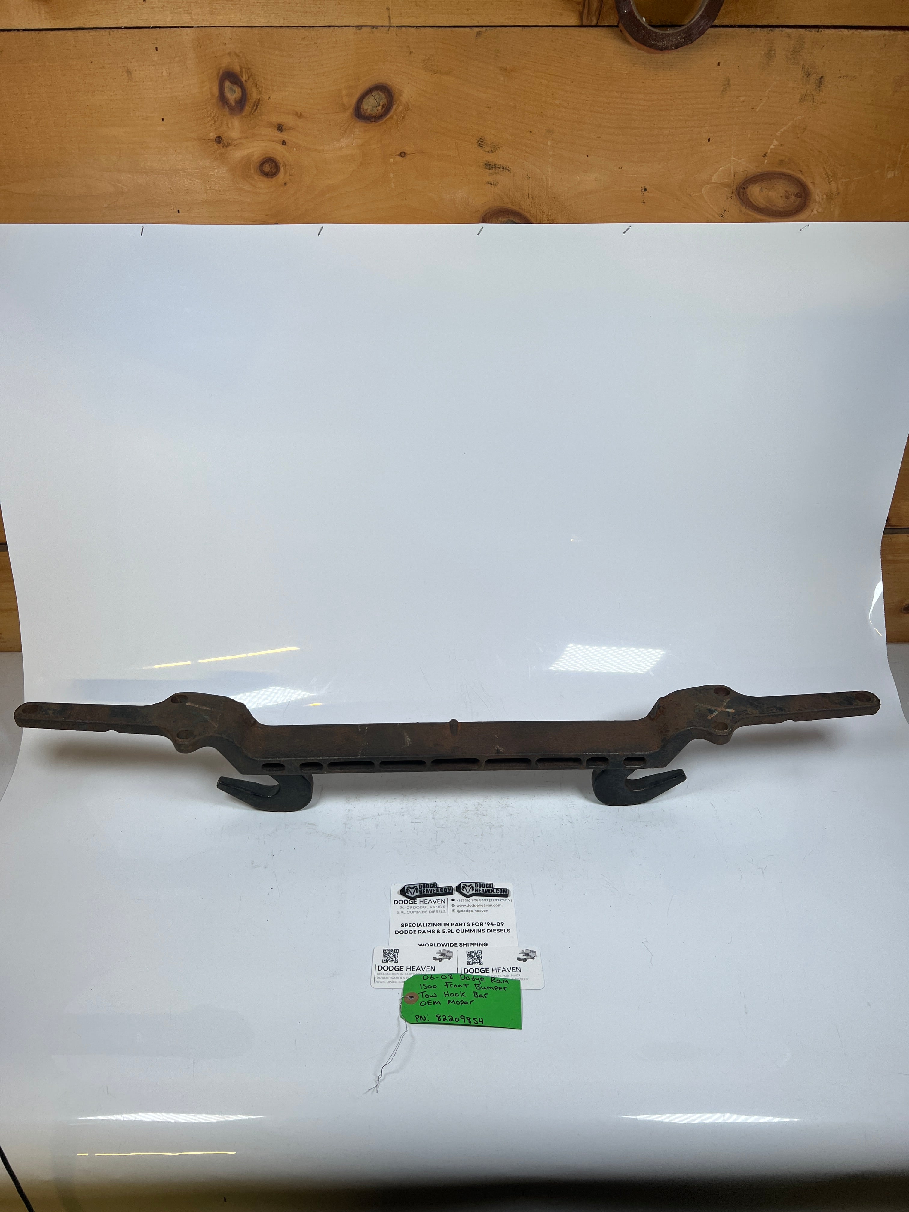 2006-2008 Dodge Ram 1500 4x4 Front Bumper Tow Hook Bar
