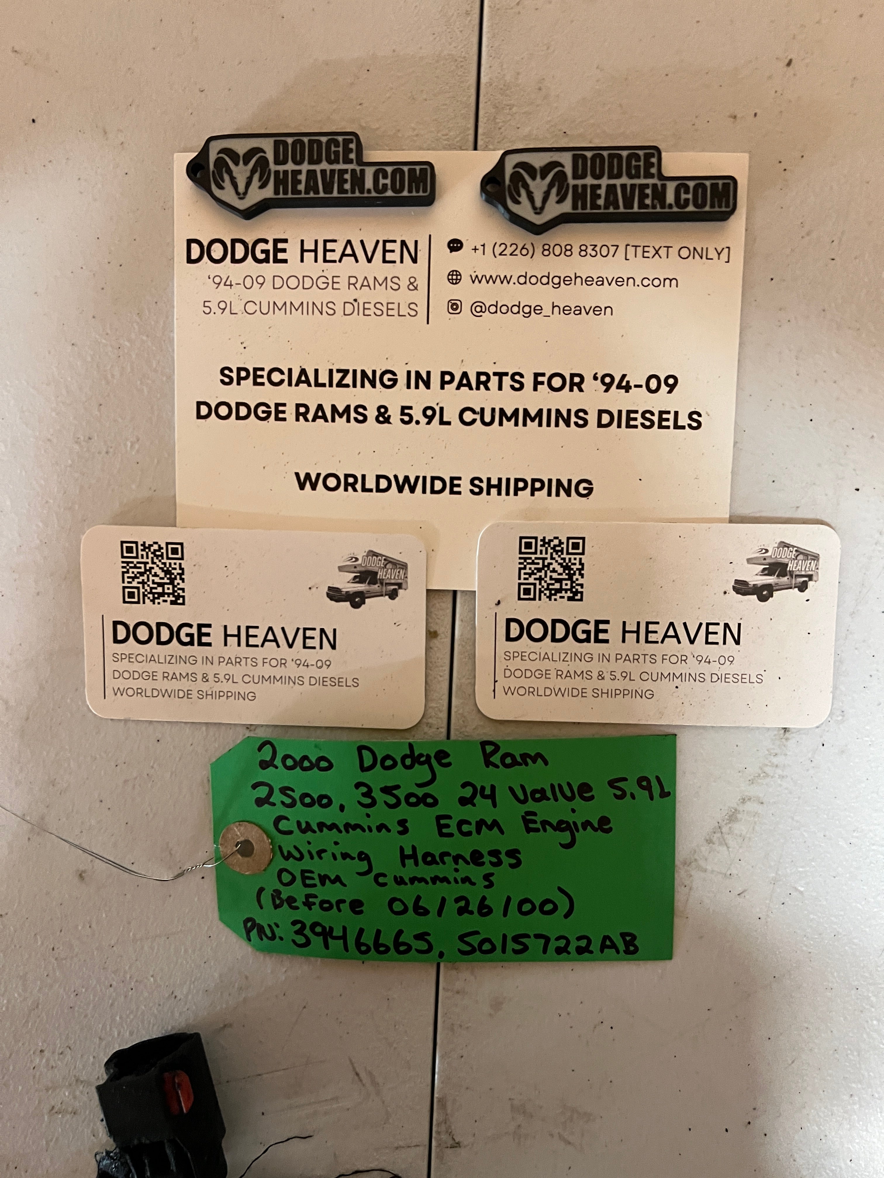 2000-2000 Dodge Ram 24 Valve 5.9L Cummins ECM Engine Wiring Harness