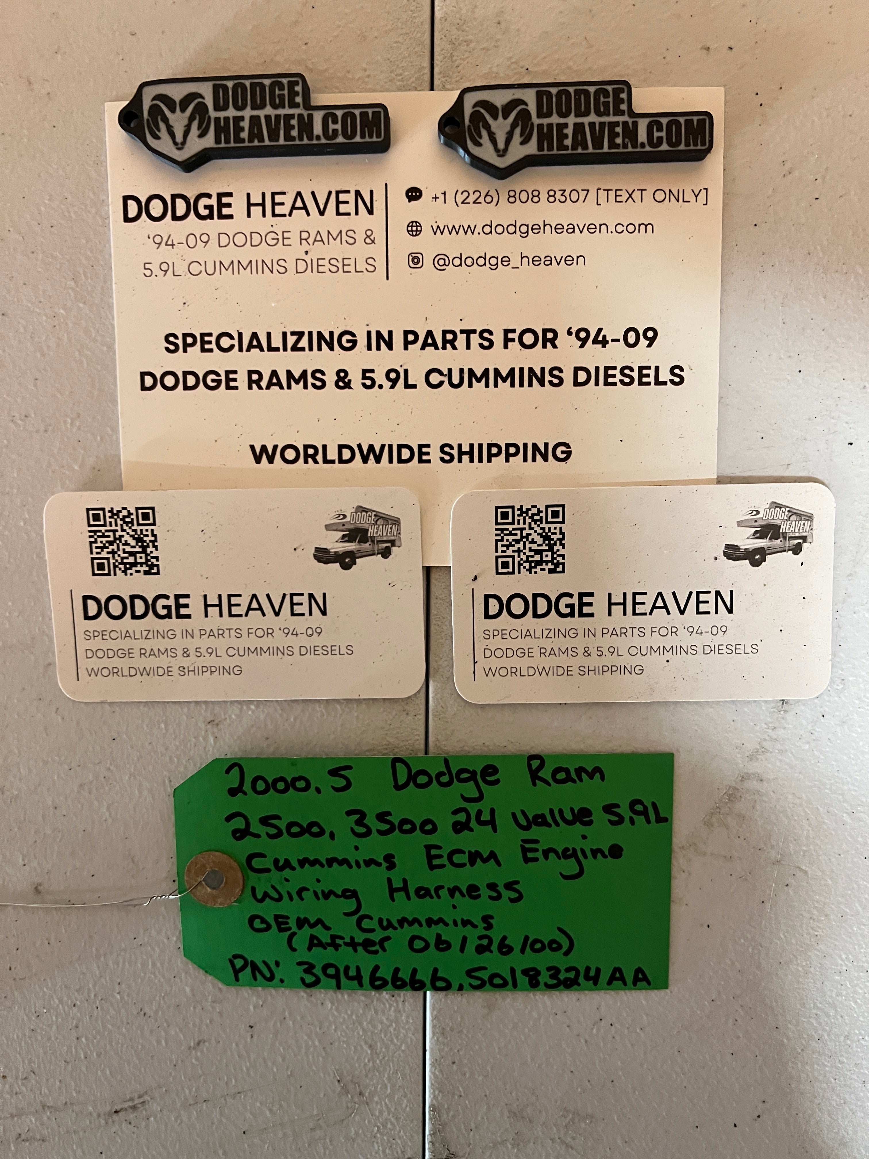 2000.5-2000.5 Dodge Ram 24 Valve 5.9L Cummins ECM Engine Wiring Harness