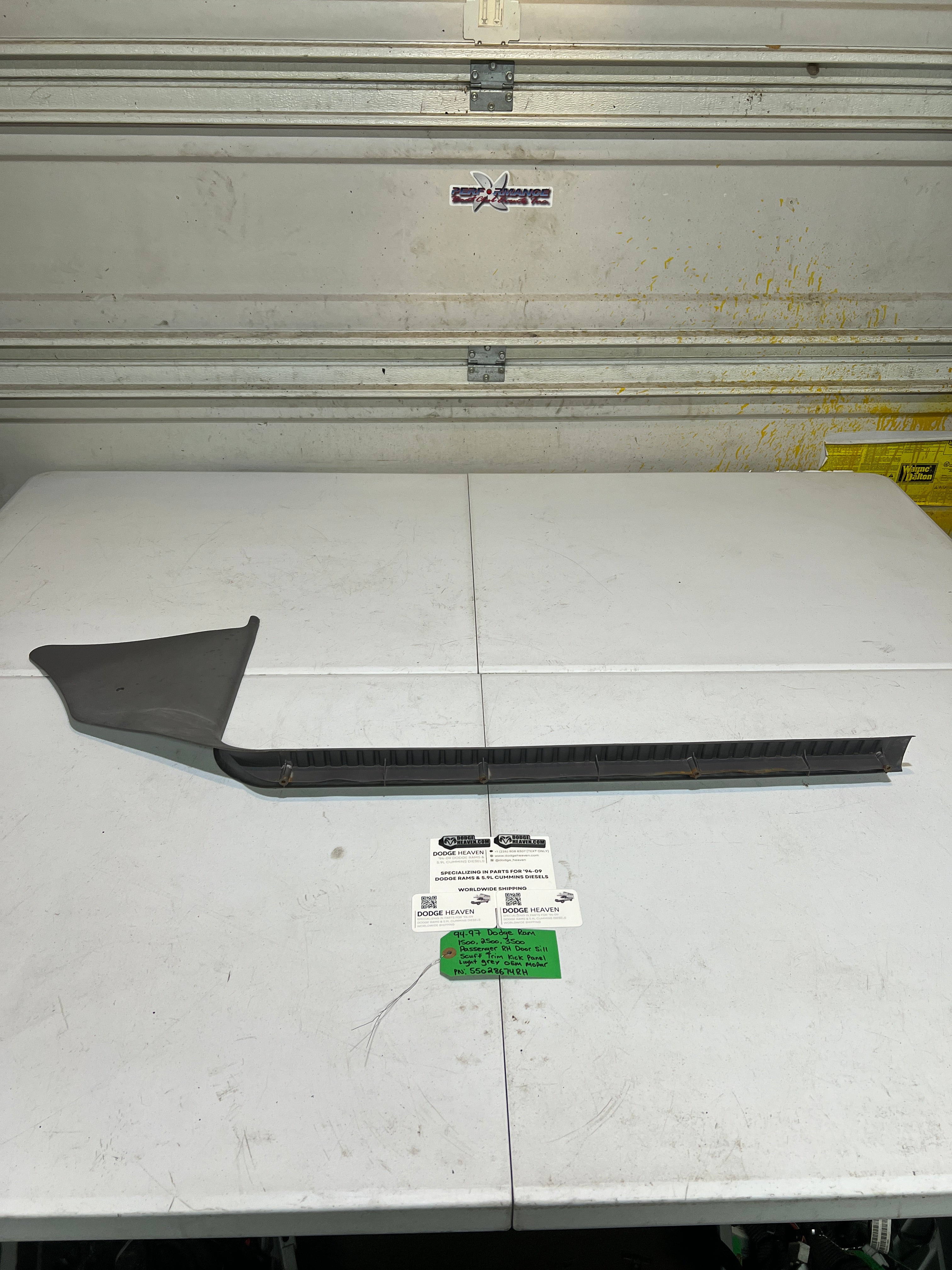 1994-1997 Dodge Ram 1500-3500 Passenger Door Sill Kick Panel Light Grey