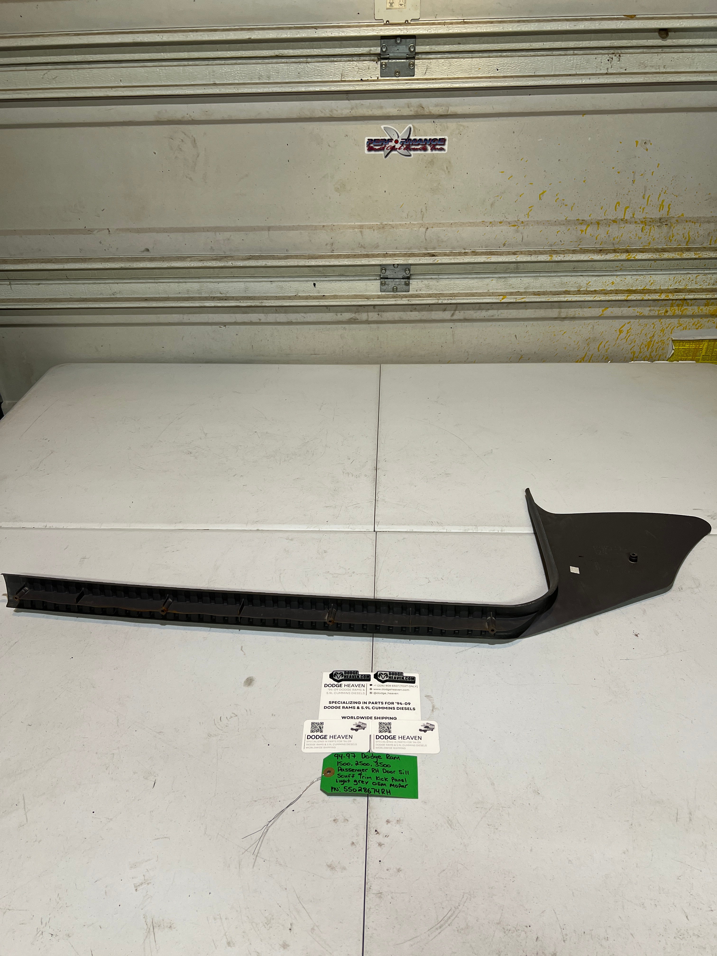 1994-1997 Dodge Ram 1500-3500 Passenger Door Sill Kick Panel Light Grey