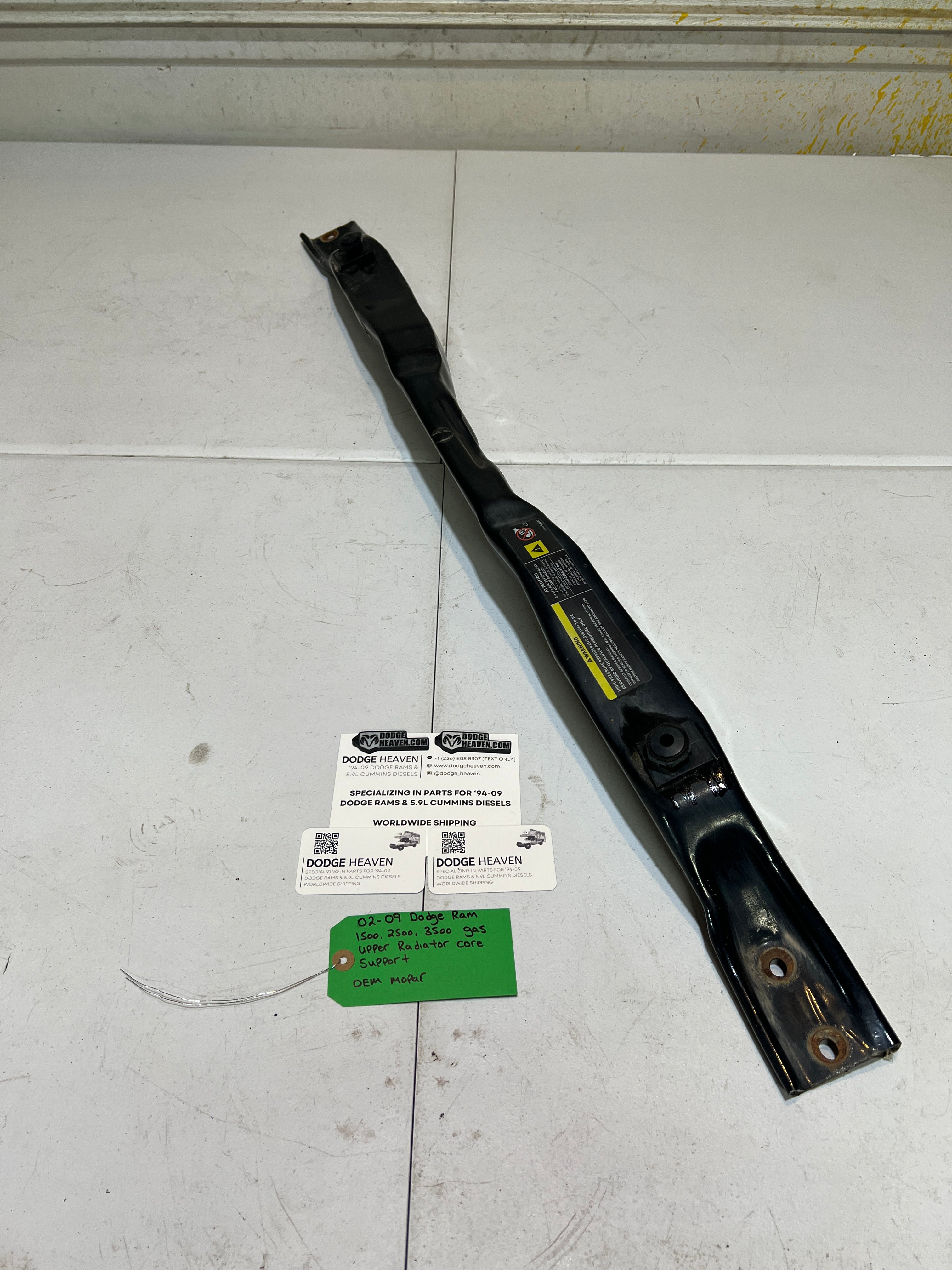 2002-2009 Dodge Ram 1500-3500 Gas Upper Radiator Core Support