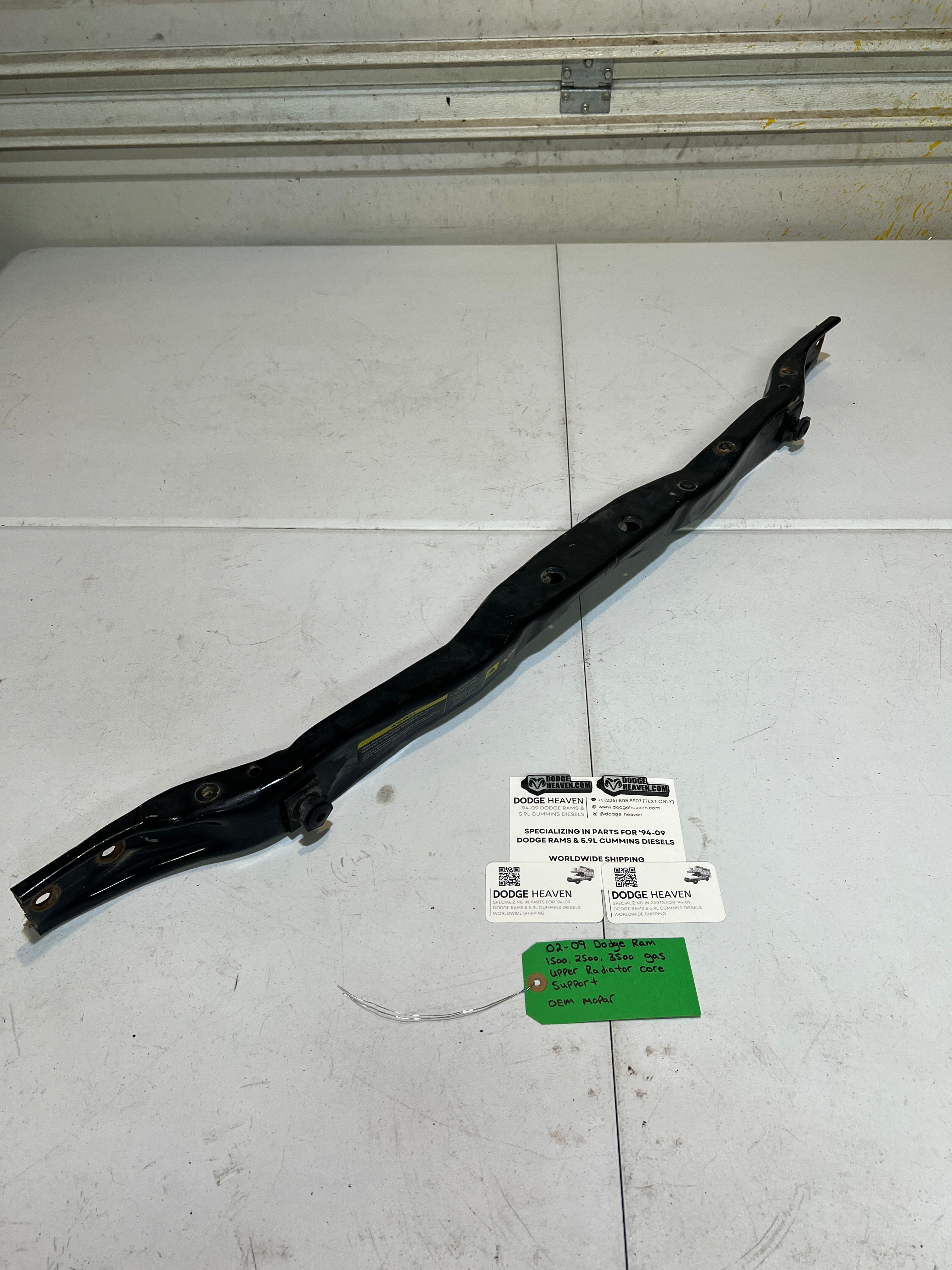 2002-2009 Dodge Ram 1500-3500 Gas Upper Radiator Core Support