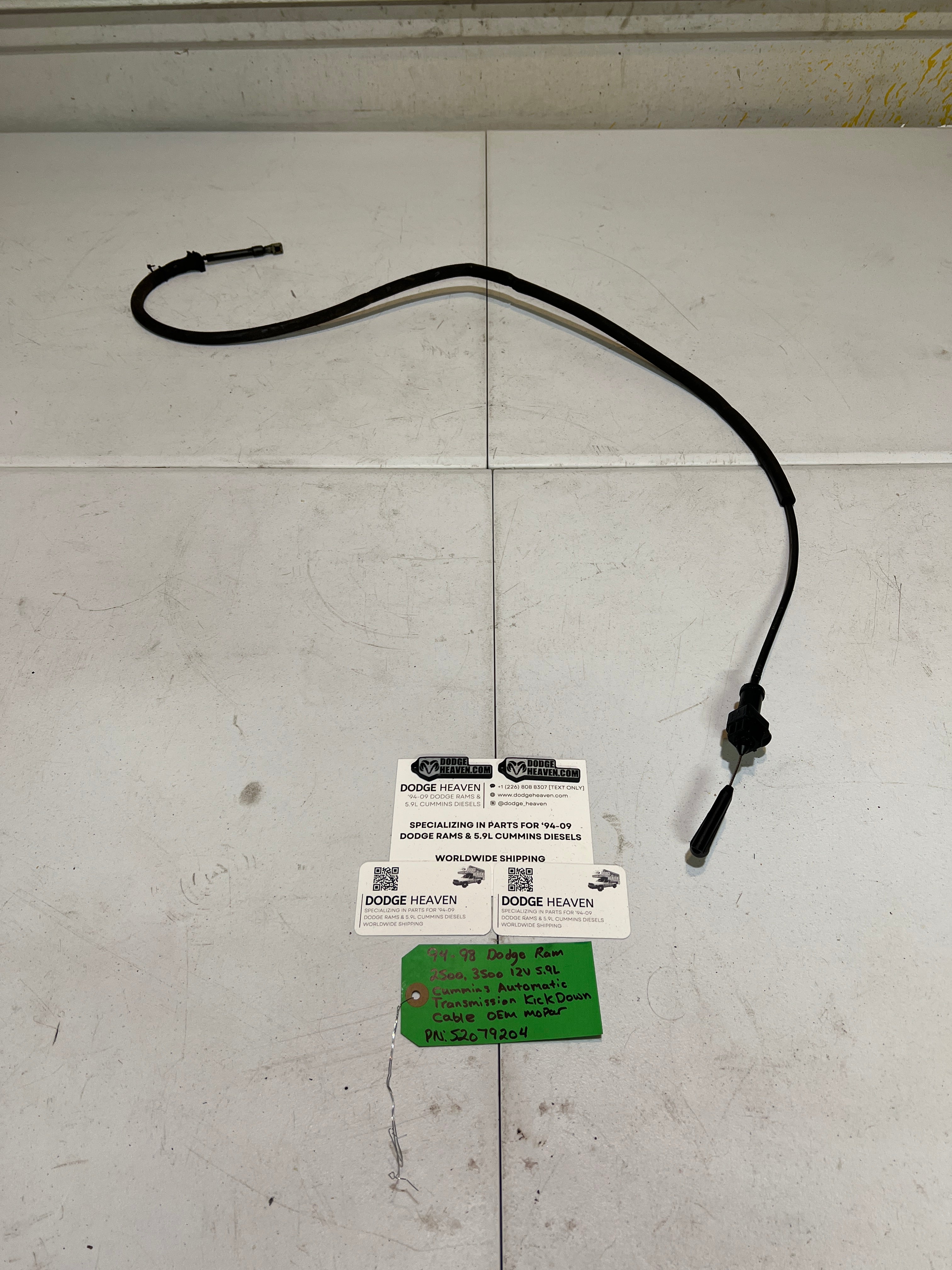 1994-1998 Dodge Ram 12 Valve 5.9L Cummins Transmission Kick Down Cable