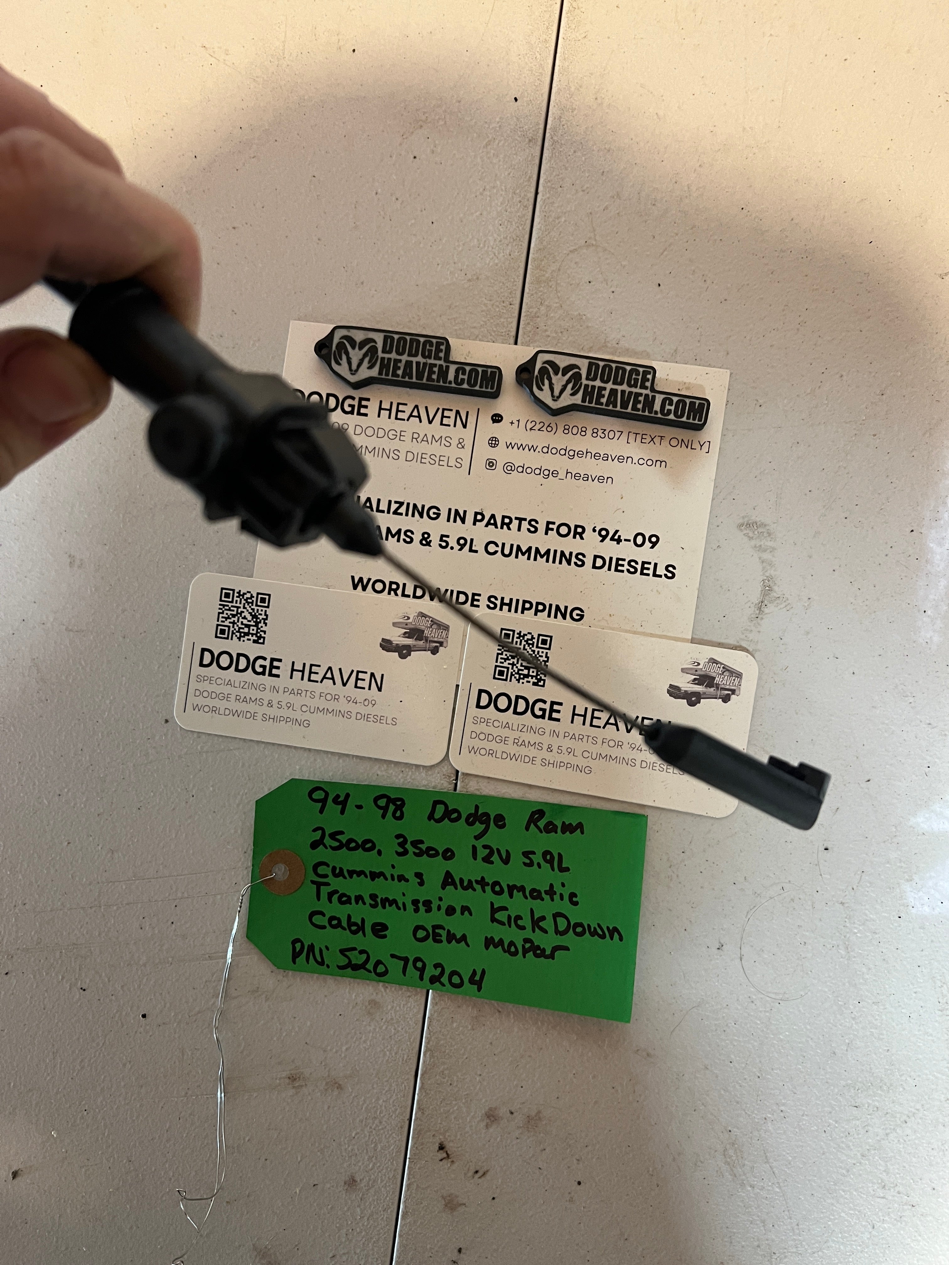 1994-1998 Dodge Ram 12 Valve 5.9L Cummins Transmission Kick Down Cable