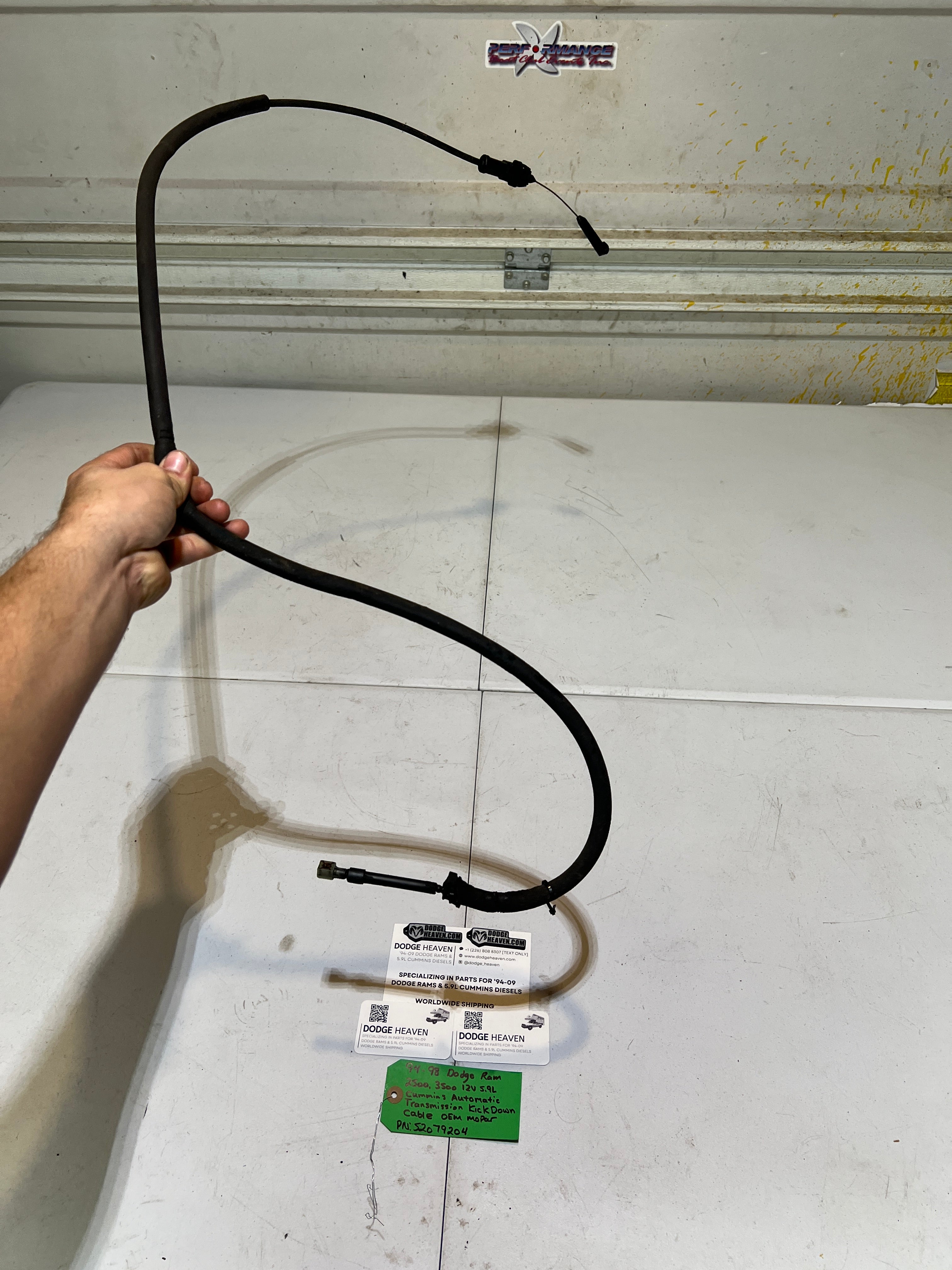 1994-1998 Dodge Ram 12 Valve 5.9L Cummins Transmission Kick Down Cable