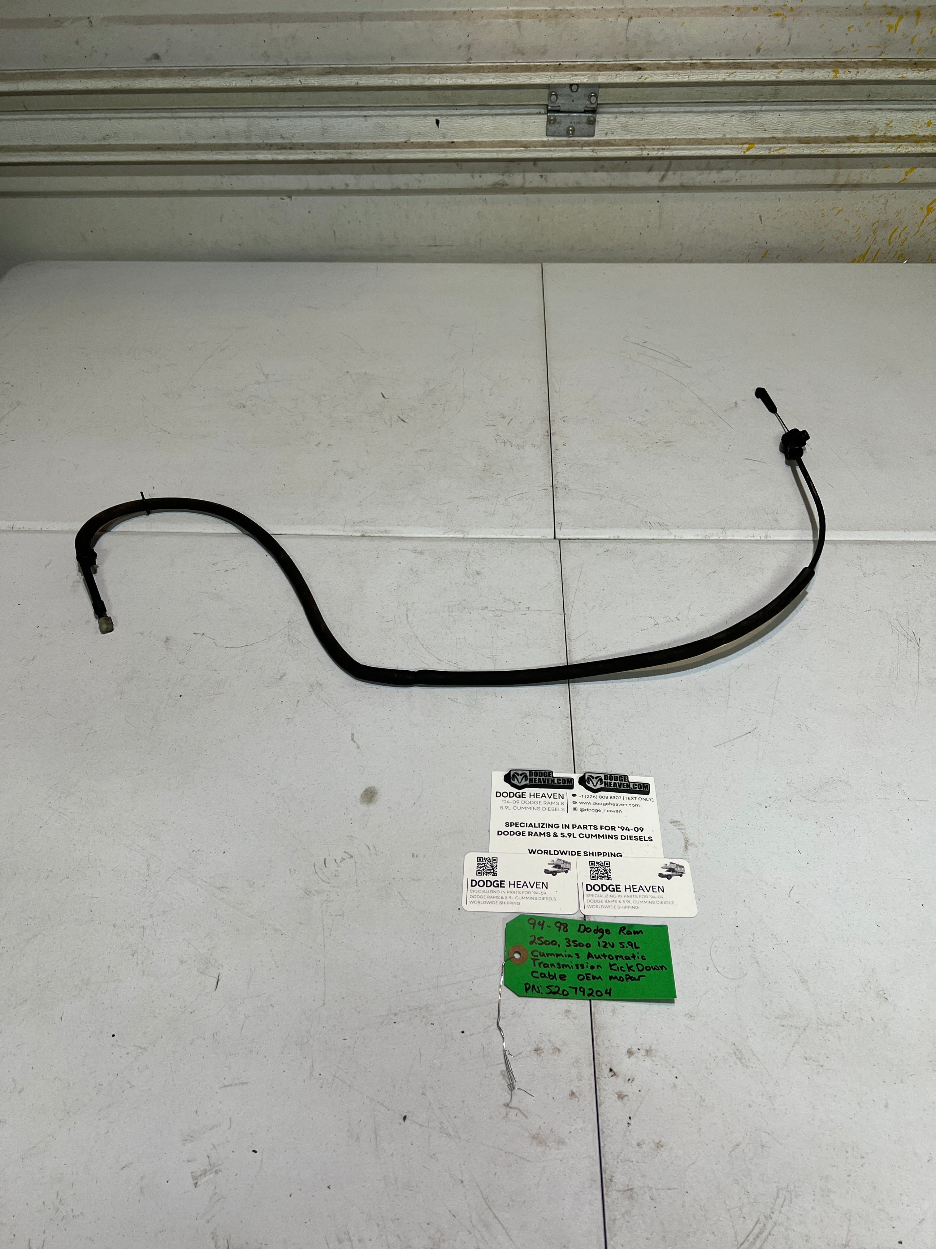 1994-1998 Dodge Ram 12 Valve 5.9L Cummins Transmission Kick Down Cable