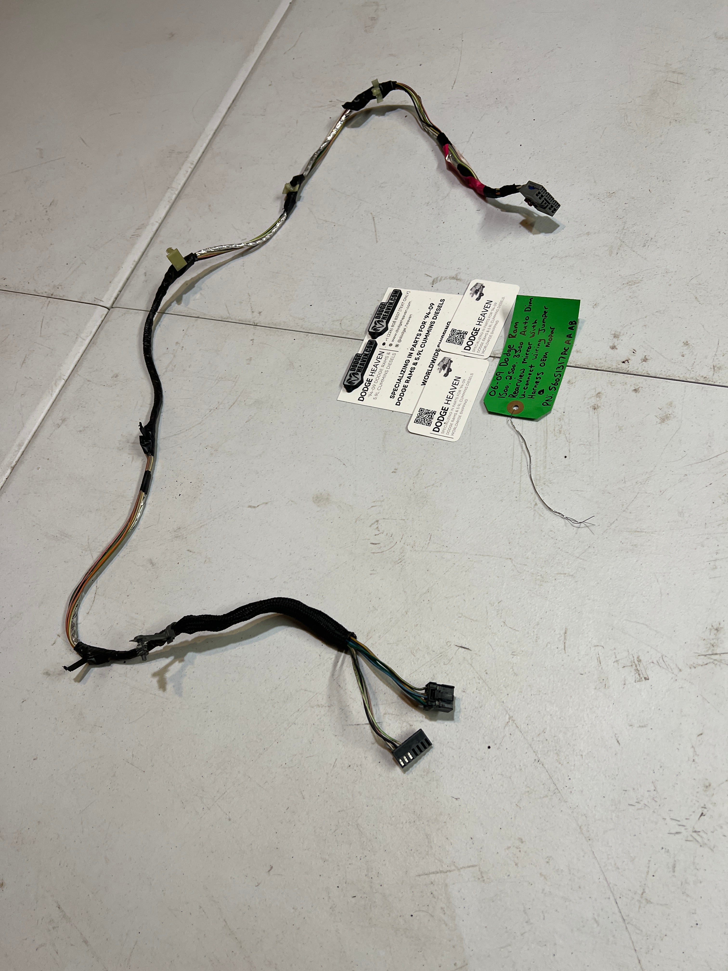 2006-2009 Dodge Ram Auto Dim Rear View Mirror U-Connect Wiring