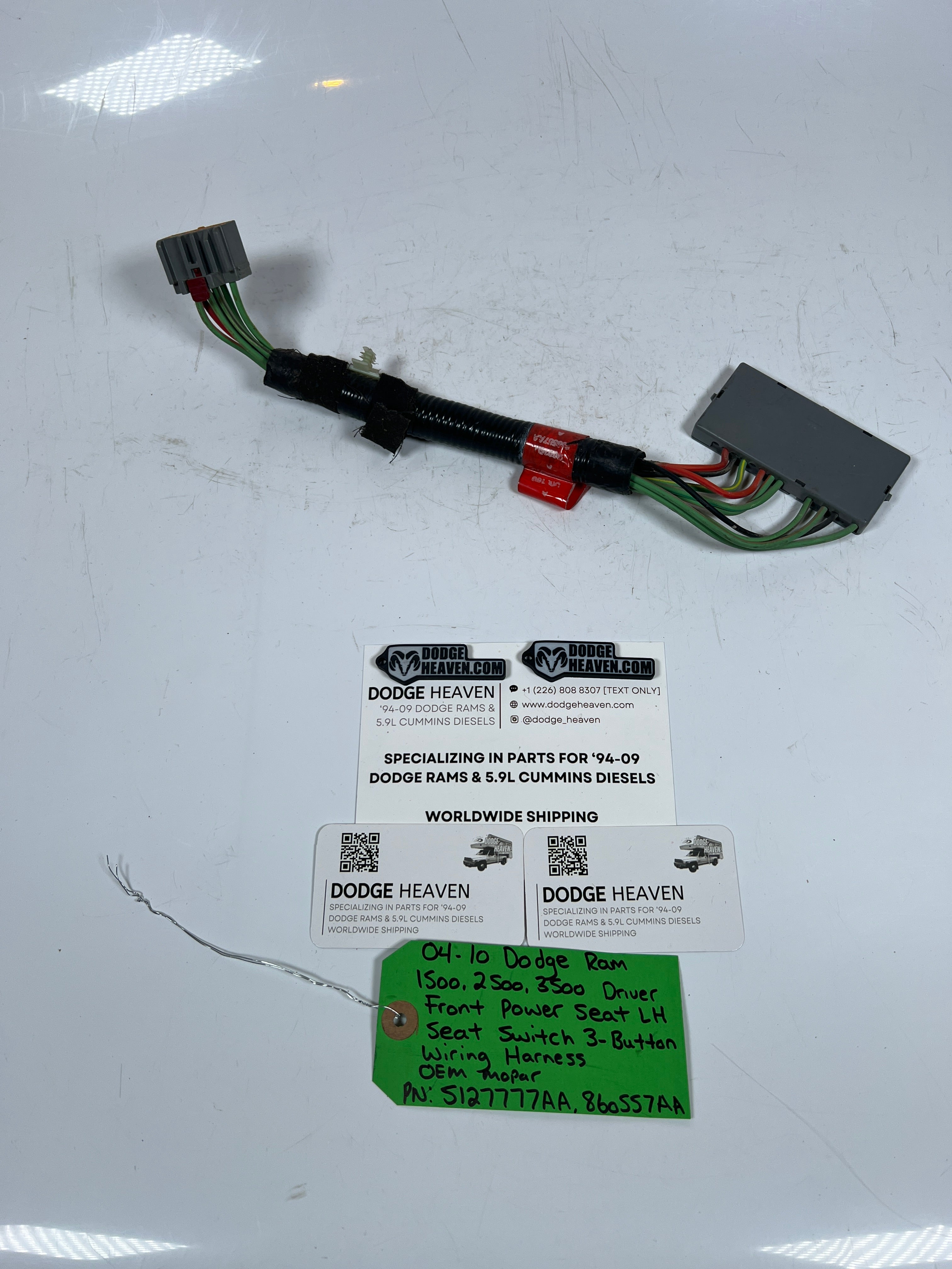 2004-2010 Dodge Ram 1500-3500 Driver Front Power Seat 3-Button Wire Harness