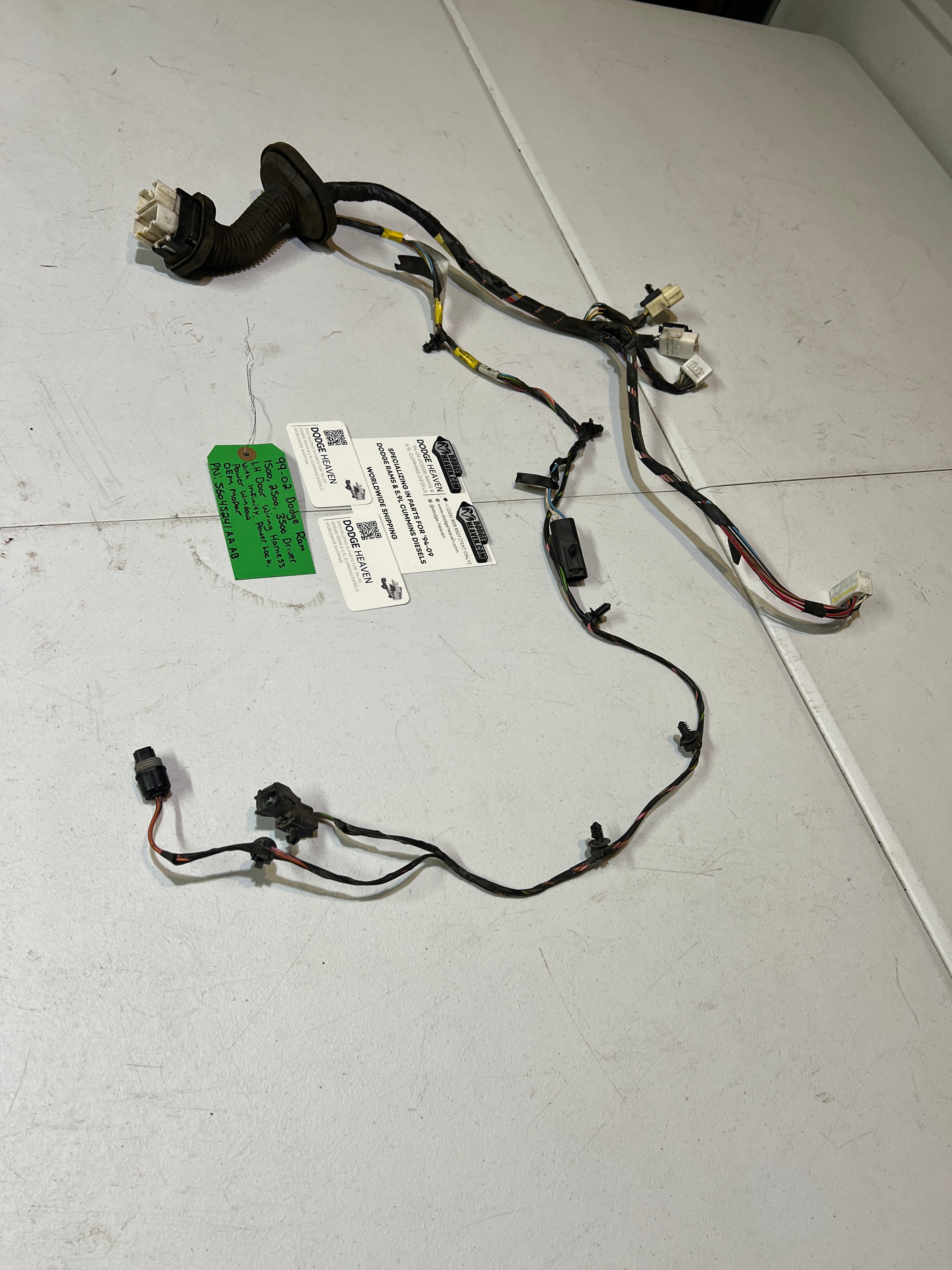 1998-2002 Ram 1500 2500 3500 Driver-Side Door Harness w/ Infinity (OEM)
