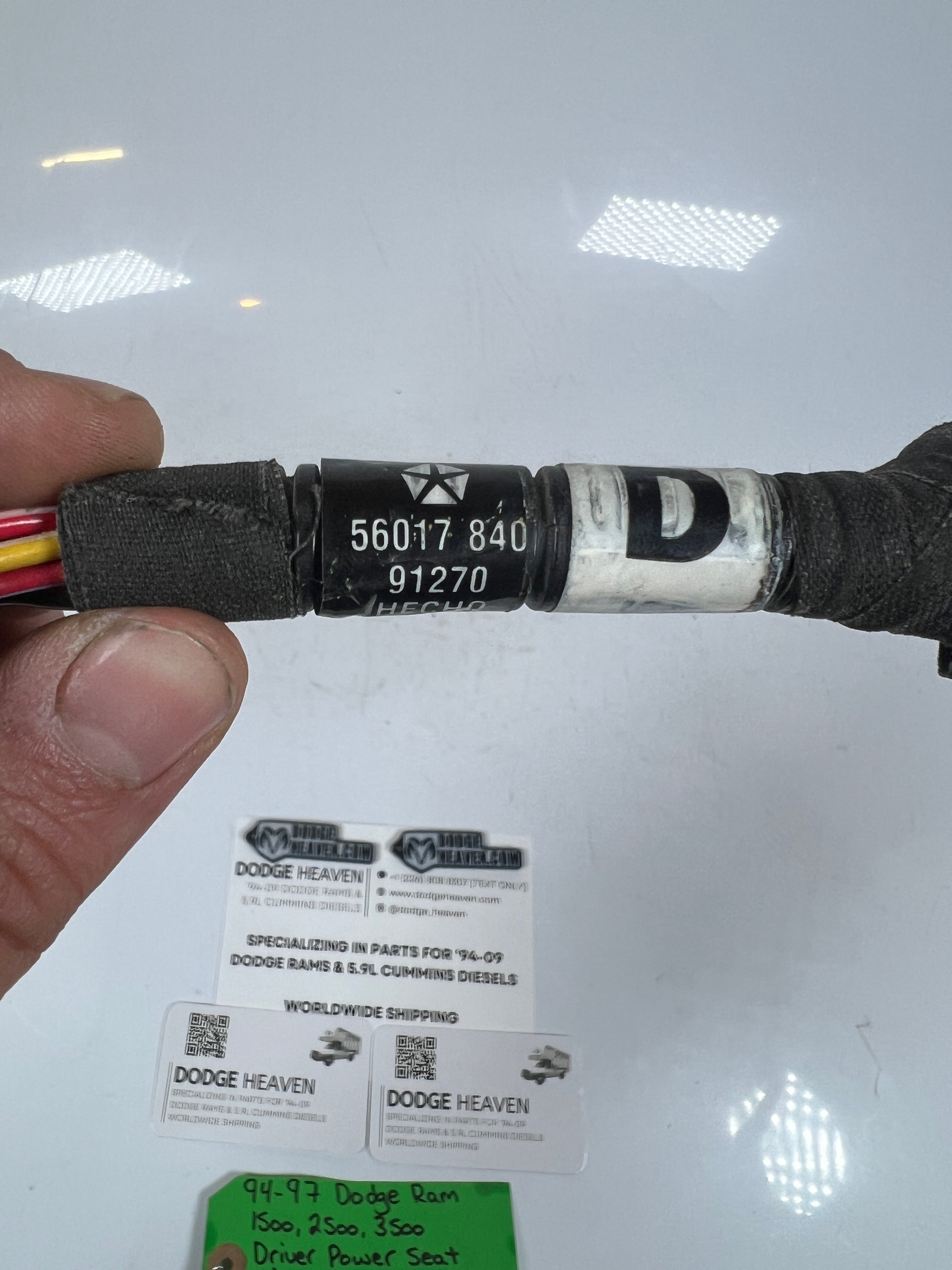 1994-1997 Dodge Ram Driver-Side Power Seat Wiring Harness & Switch (OEM)