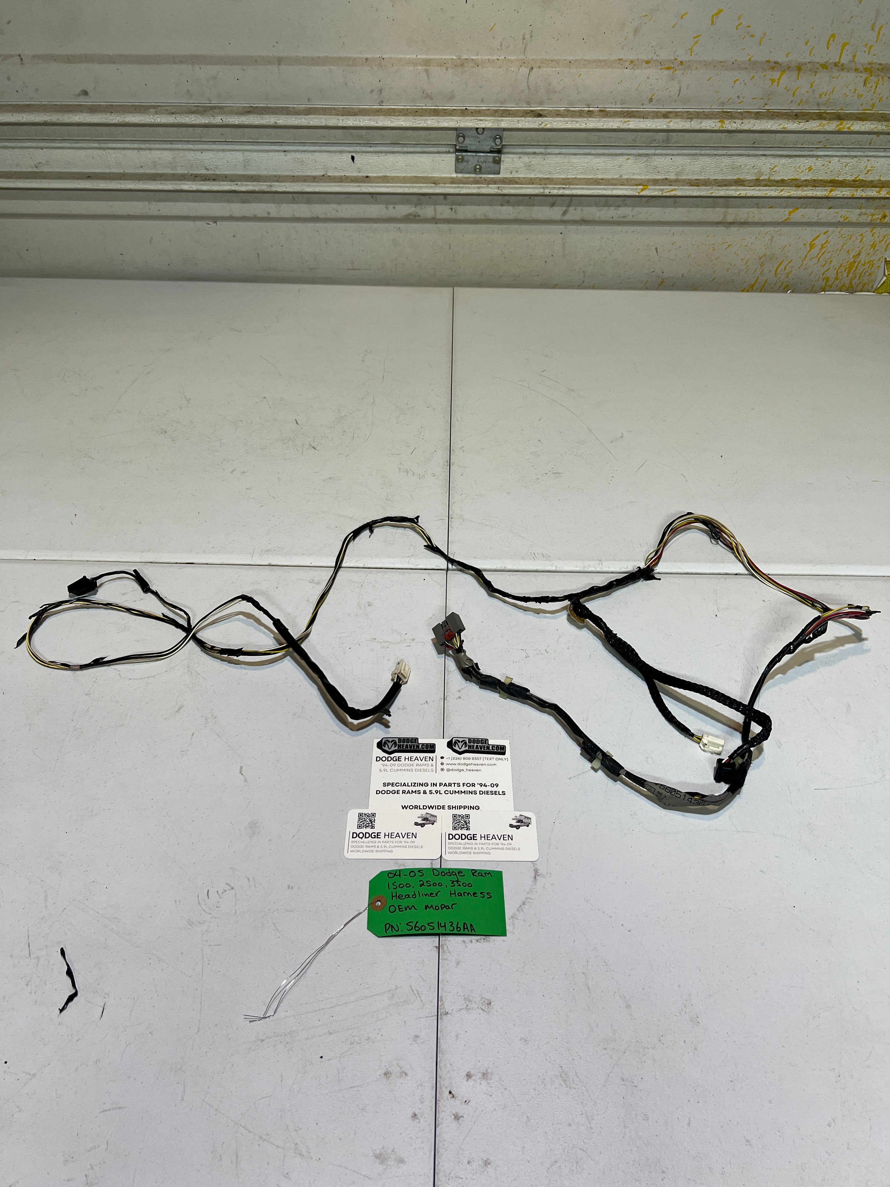 2004-2005 Dodge Ram 1500-3500 Headliner Wiring Harness