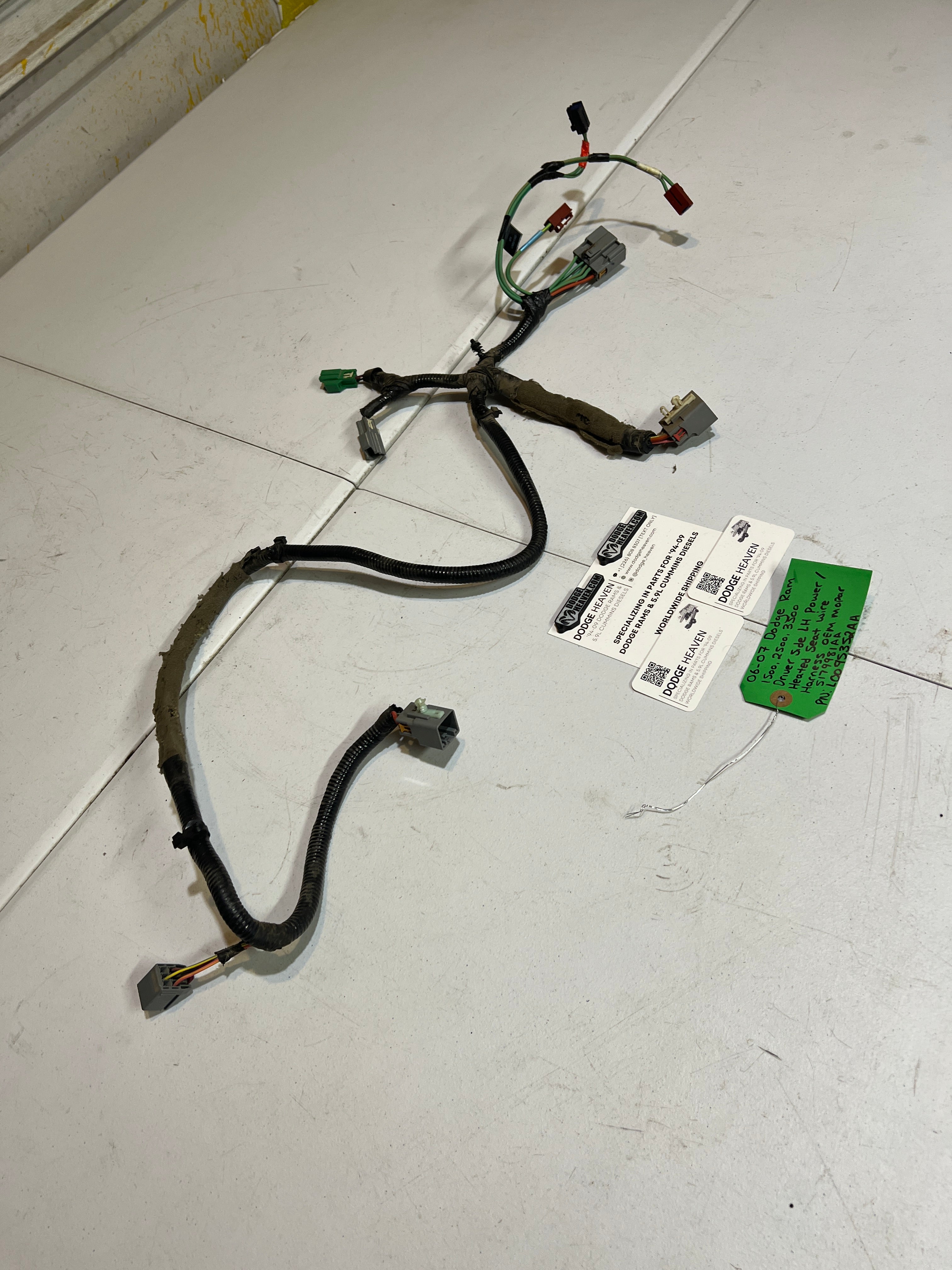2006-2007 Dodge Ram Driver Power Heated Seat Wiring Harness