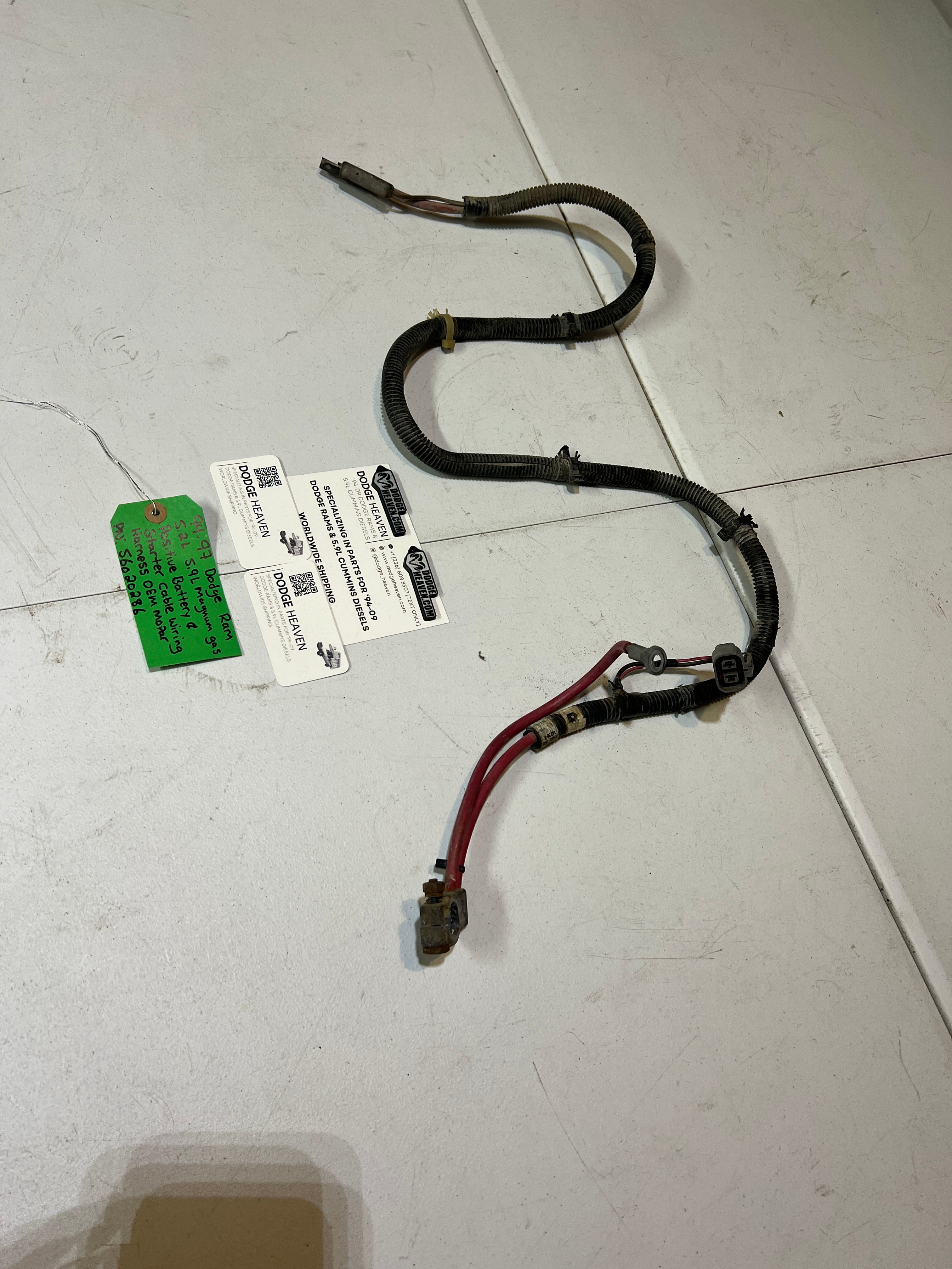 1994-1997 Dodge Ram 5.2L 5.9L Magnum Positive Battery & Starter Cable