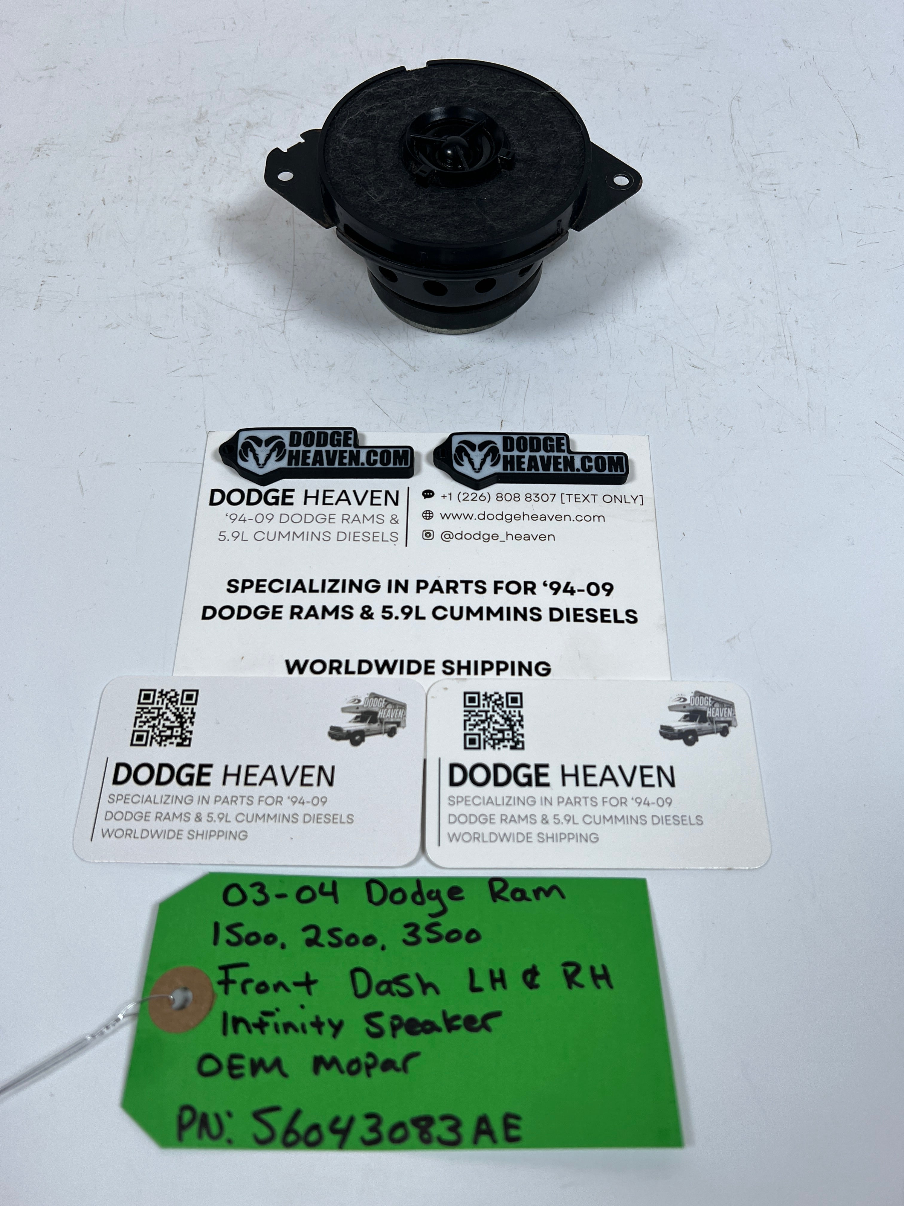 2003-2004 Dodge Ram 1500-3500 Front Dash LH or RH Infinity Speaker