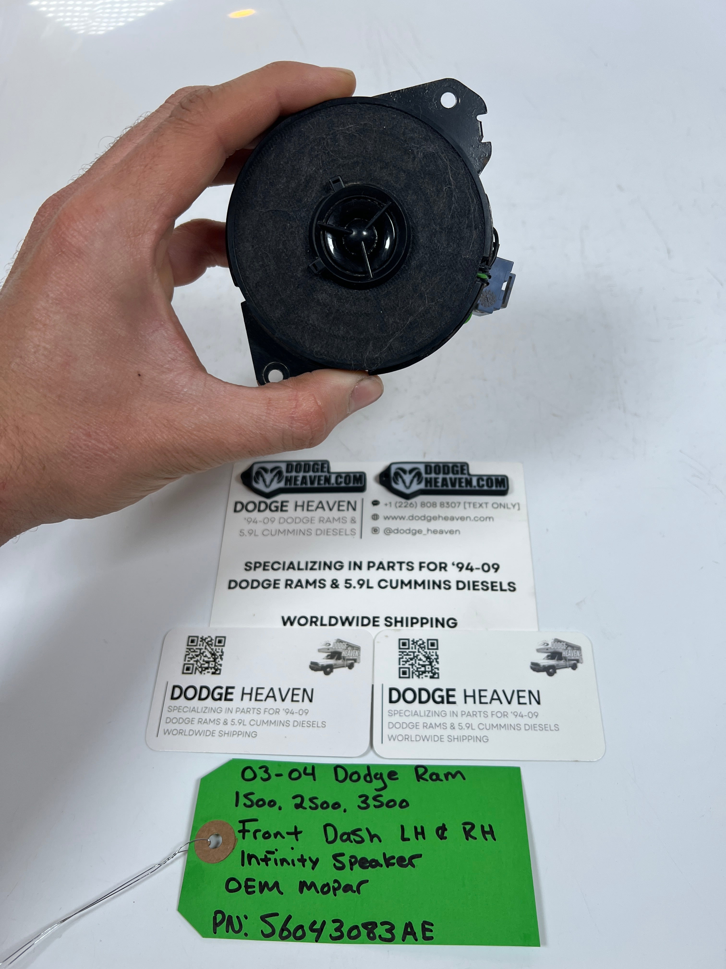 2003-2004 Dodge Ram 1500-3500 Front Dash LH or RH Infinity Speaker