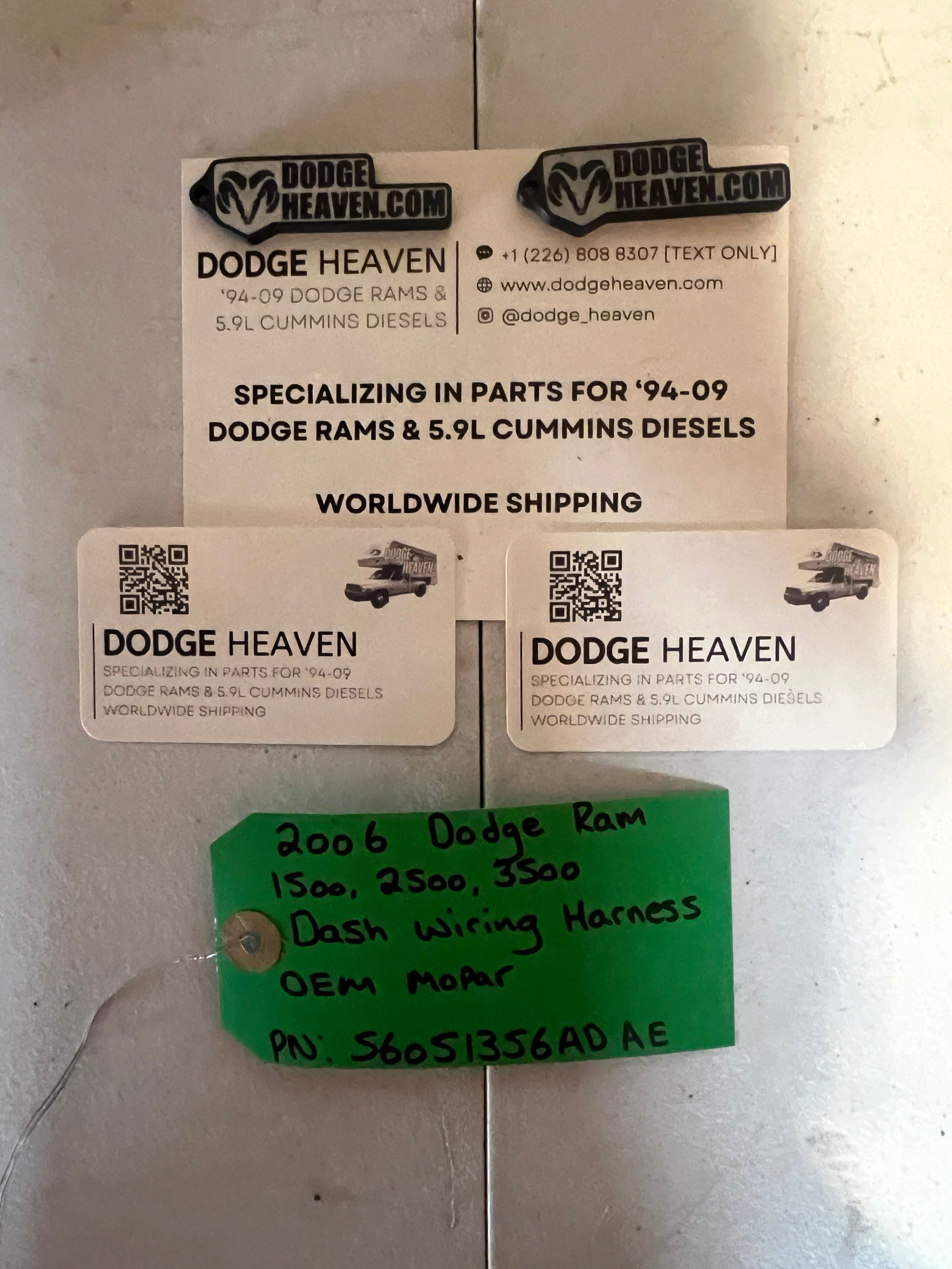 2006-2006 Dodge Ram 1500 2500 3500 Dash Wiring Harness