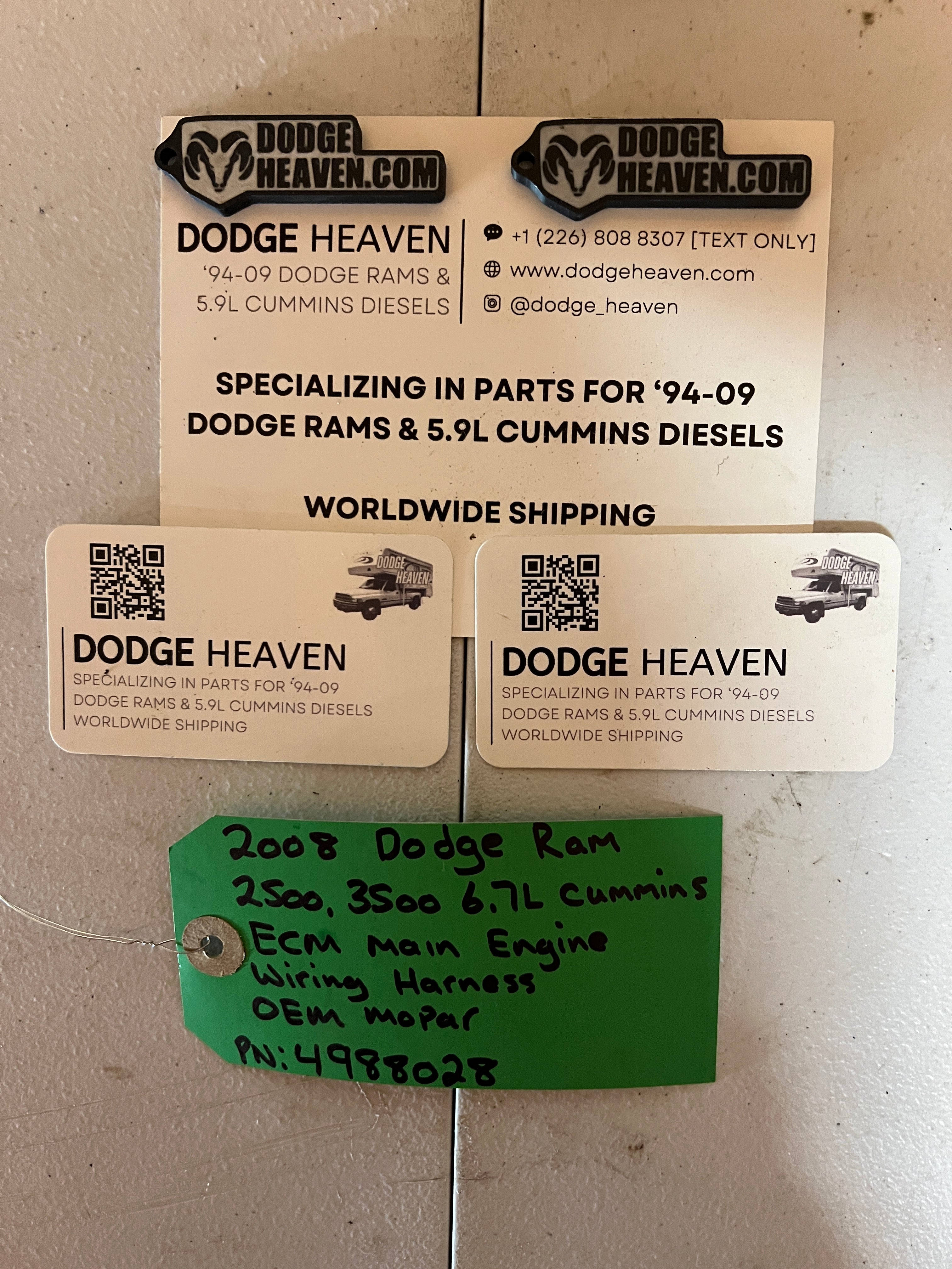 2008-2008 Dodge Ram 2500 3500 6.7L Cummins ECM Main Engine Wiring Harness