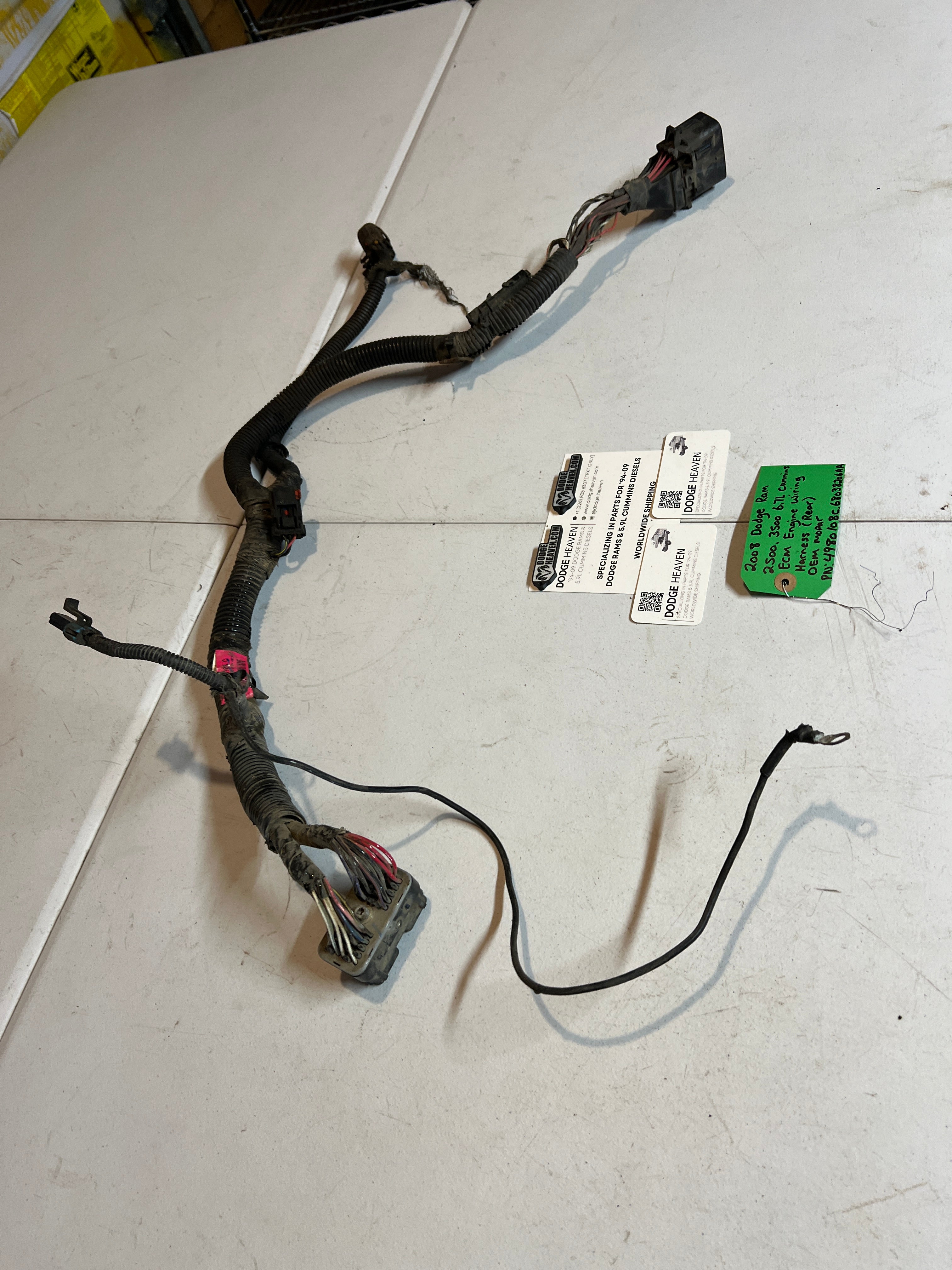 2008-2008 Dodge Ram 6.7L Cummins ECM Engine Wiring Harness Rear