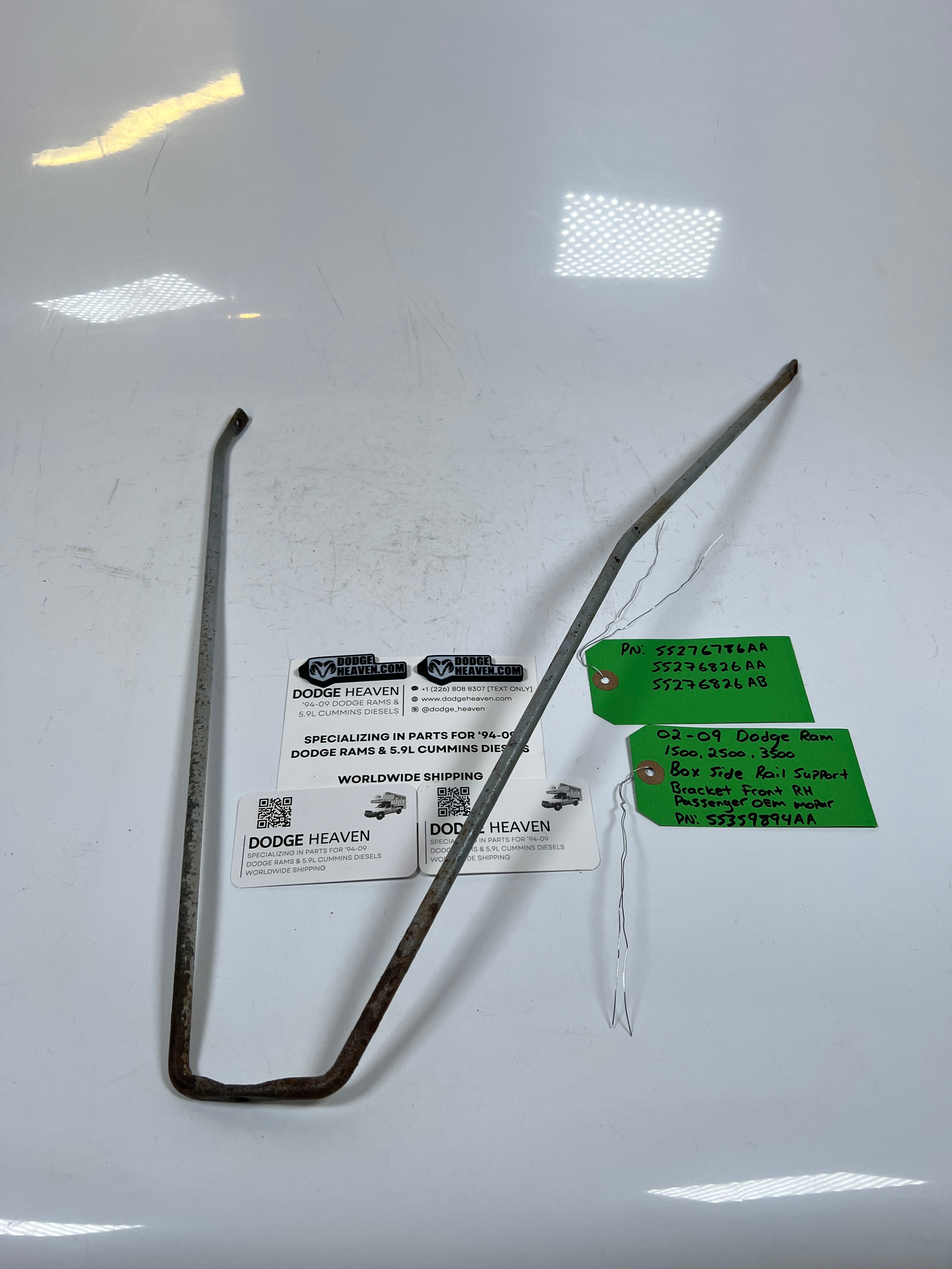 2002-2009 Dodge Ram 1500-3500 Box Side Rail Support Bracket Front RH