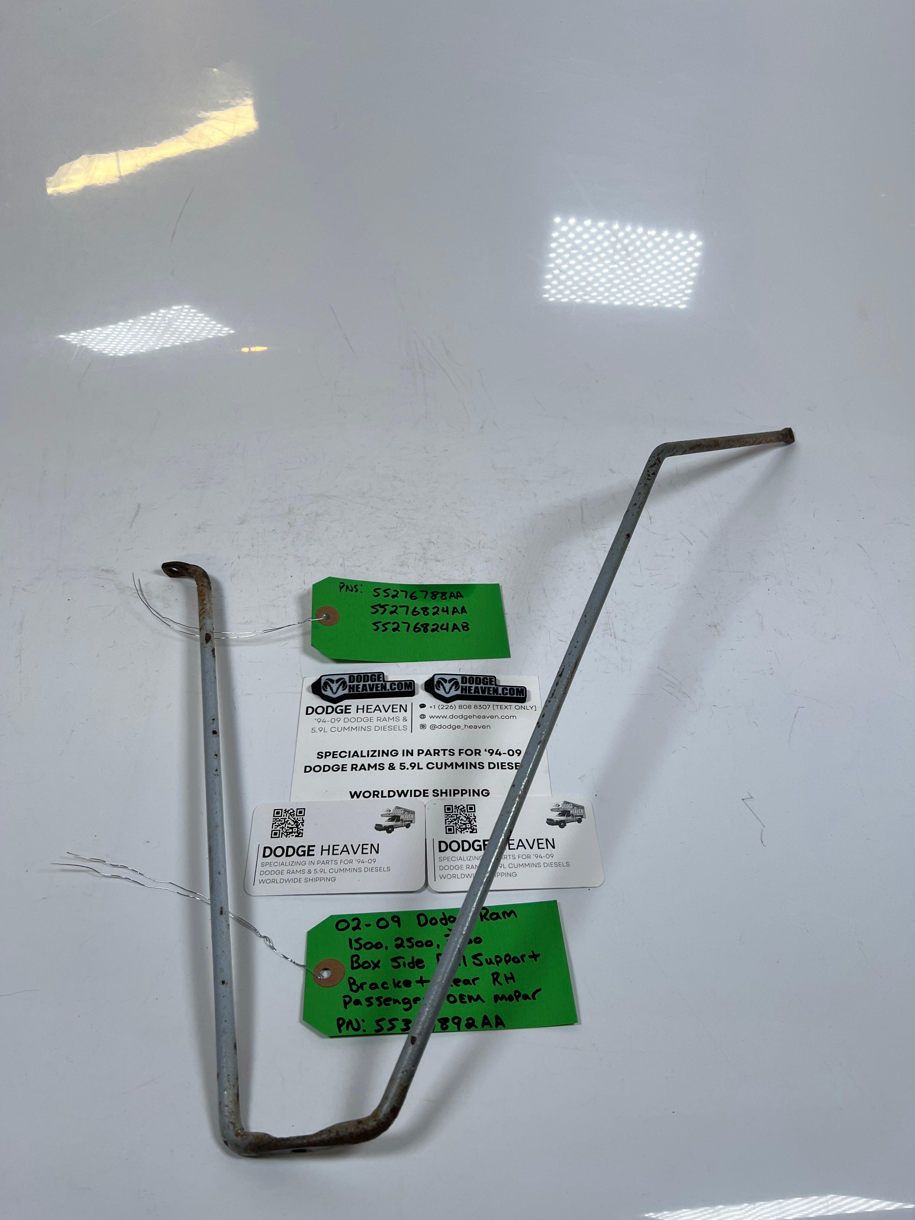 2002-2009 Dodge Ram 1500-3500 Box Side Rail Support Bracket Rear RH