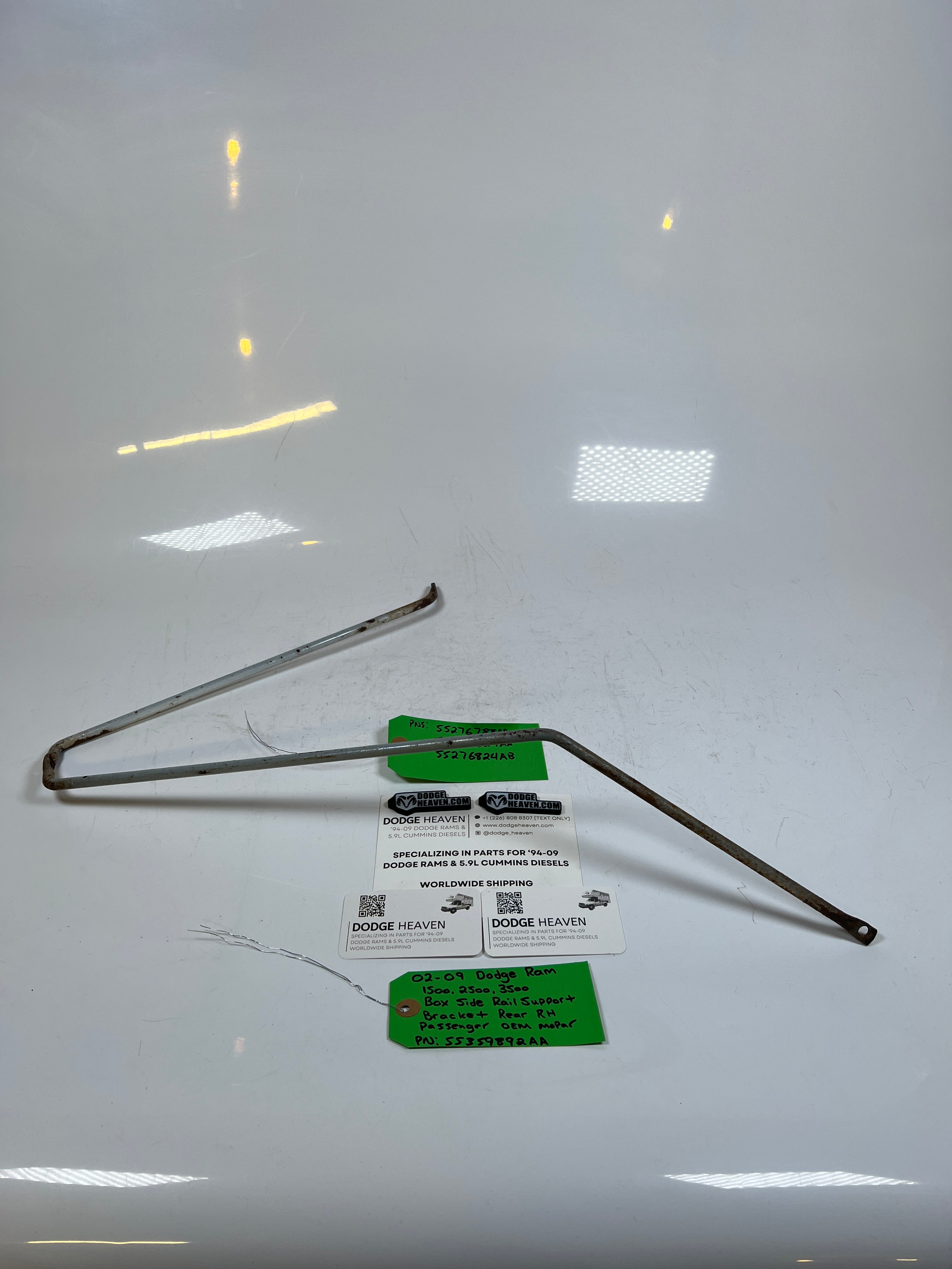2002-2009 Dodge Ram 1500-3500 Box Side Rail Support Bracket Rear RH