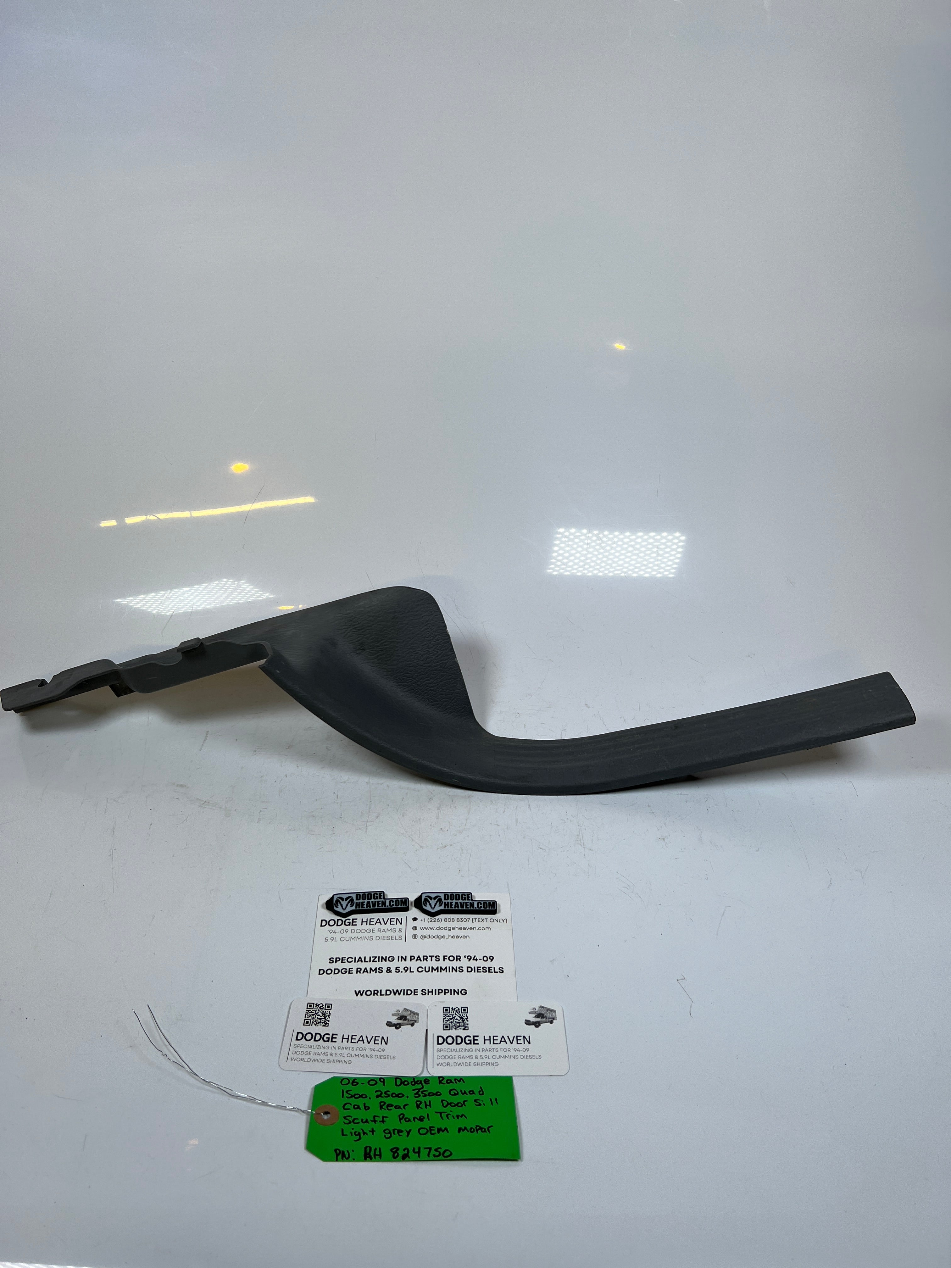 2006-2009 Dodge Ram 1500-3500 Quad Cab Rear RH Door Sill Panel Light Grey