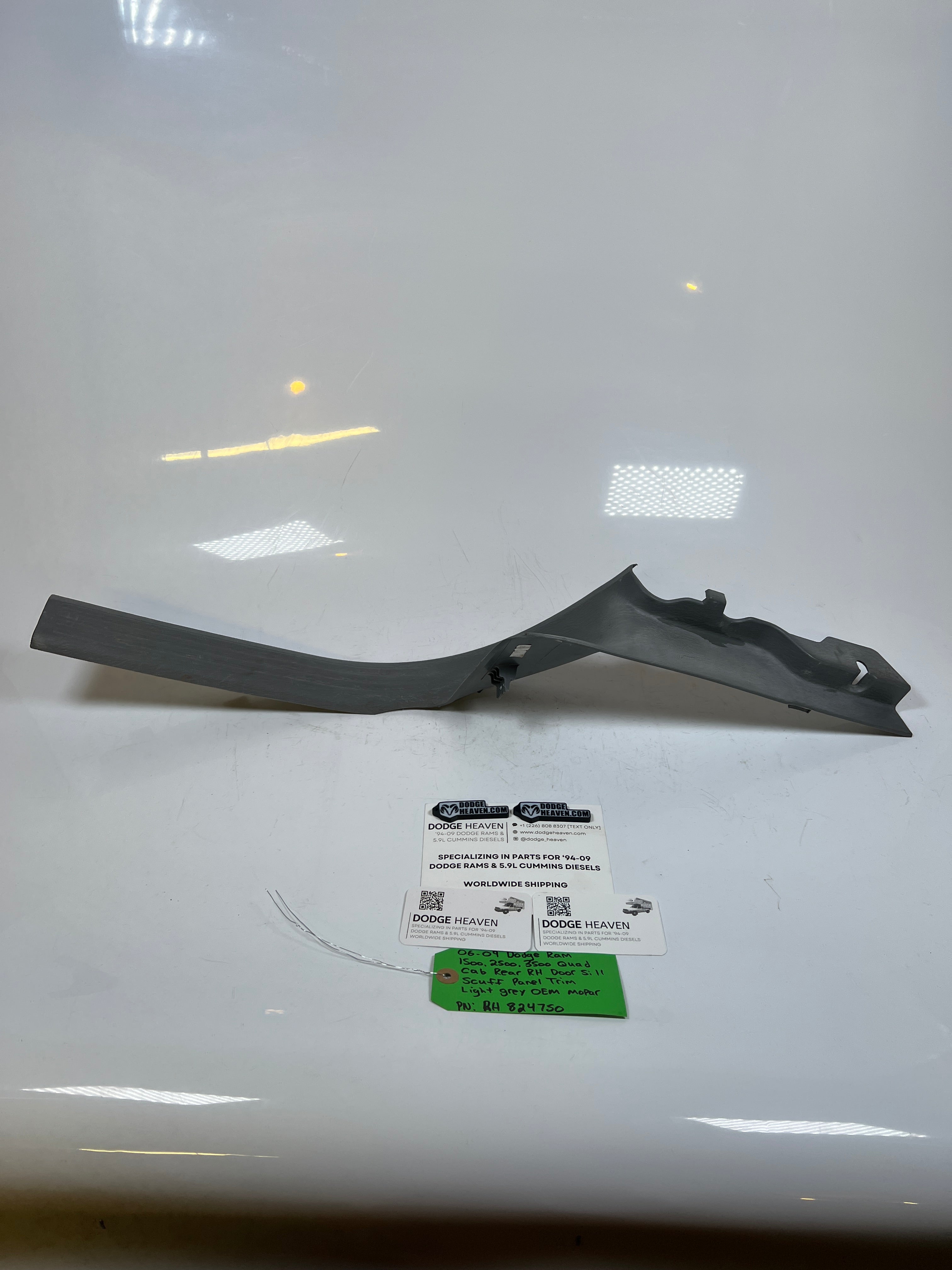 2006-2009 Dodge Ram 1500-3500 Quad Cab Rear RH Door Sill Panel Light Grey
