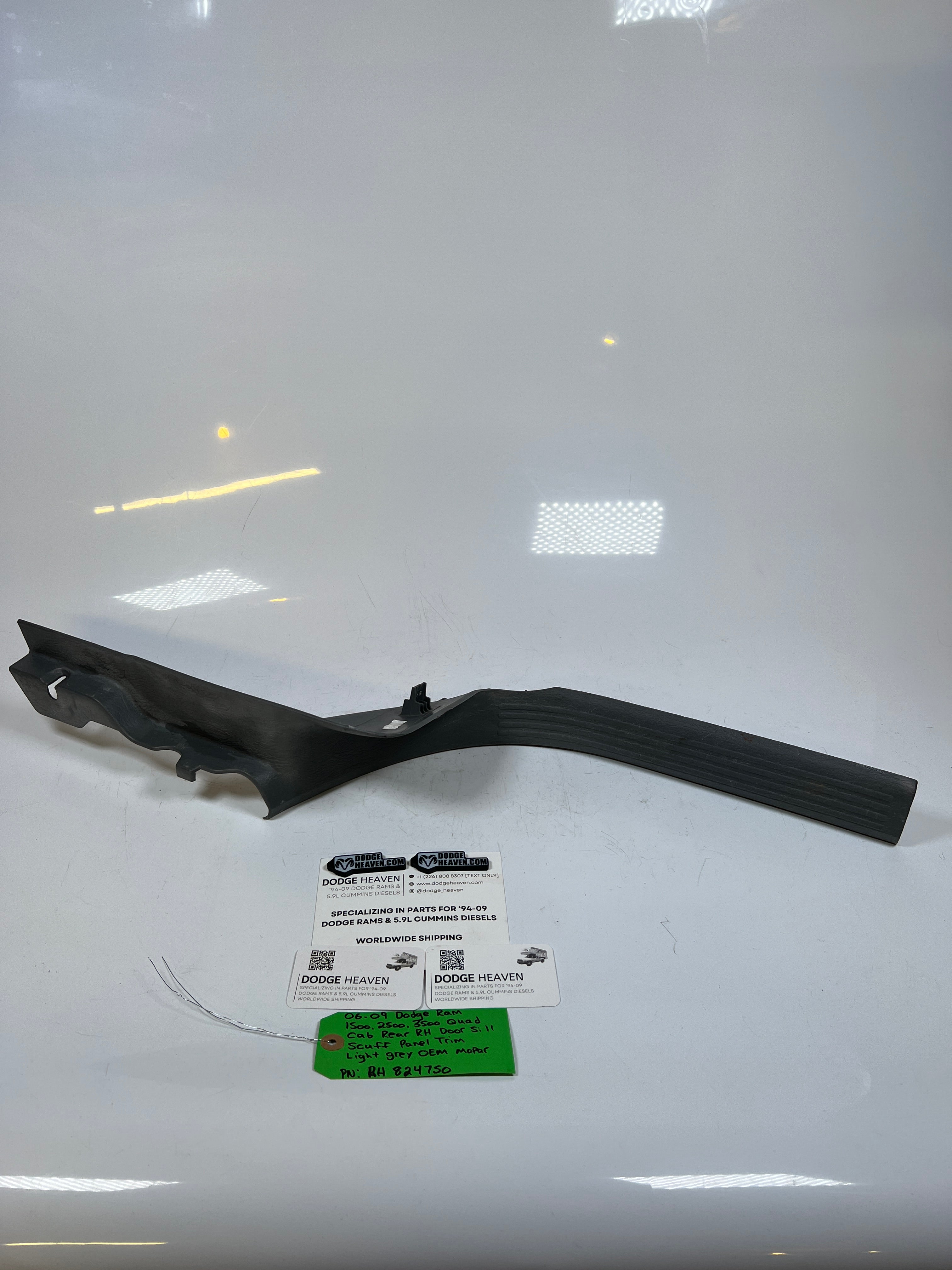 2006-2009 Dodge Ram 1500-3500 Quad Cab Rear RH Door Sill Panel Light Grey
