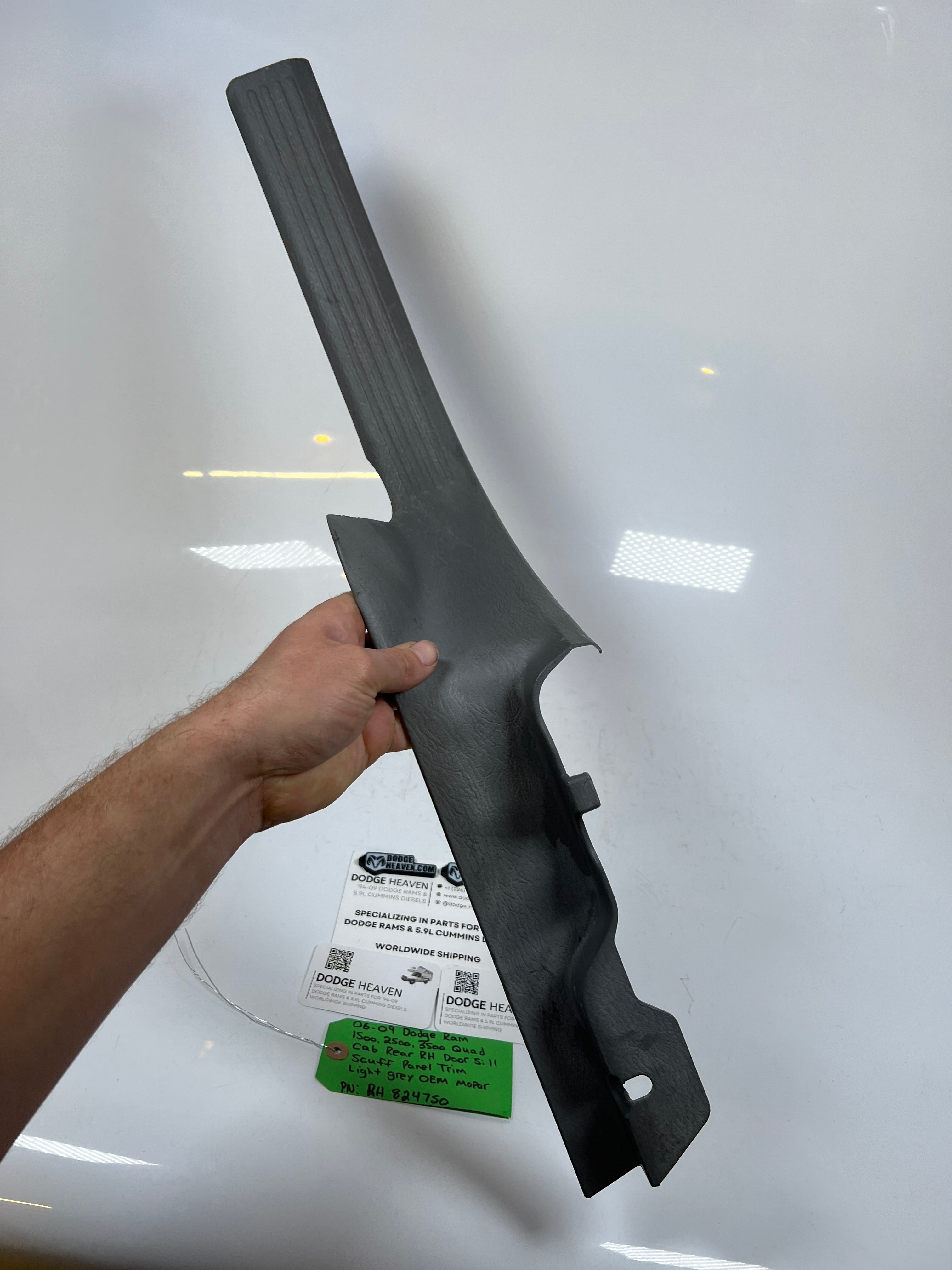2006-2009 Dodge Ram 1500-3500 Quad Cab Rear RH Door Sill Panel Light Grey