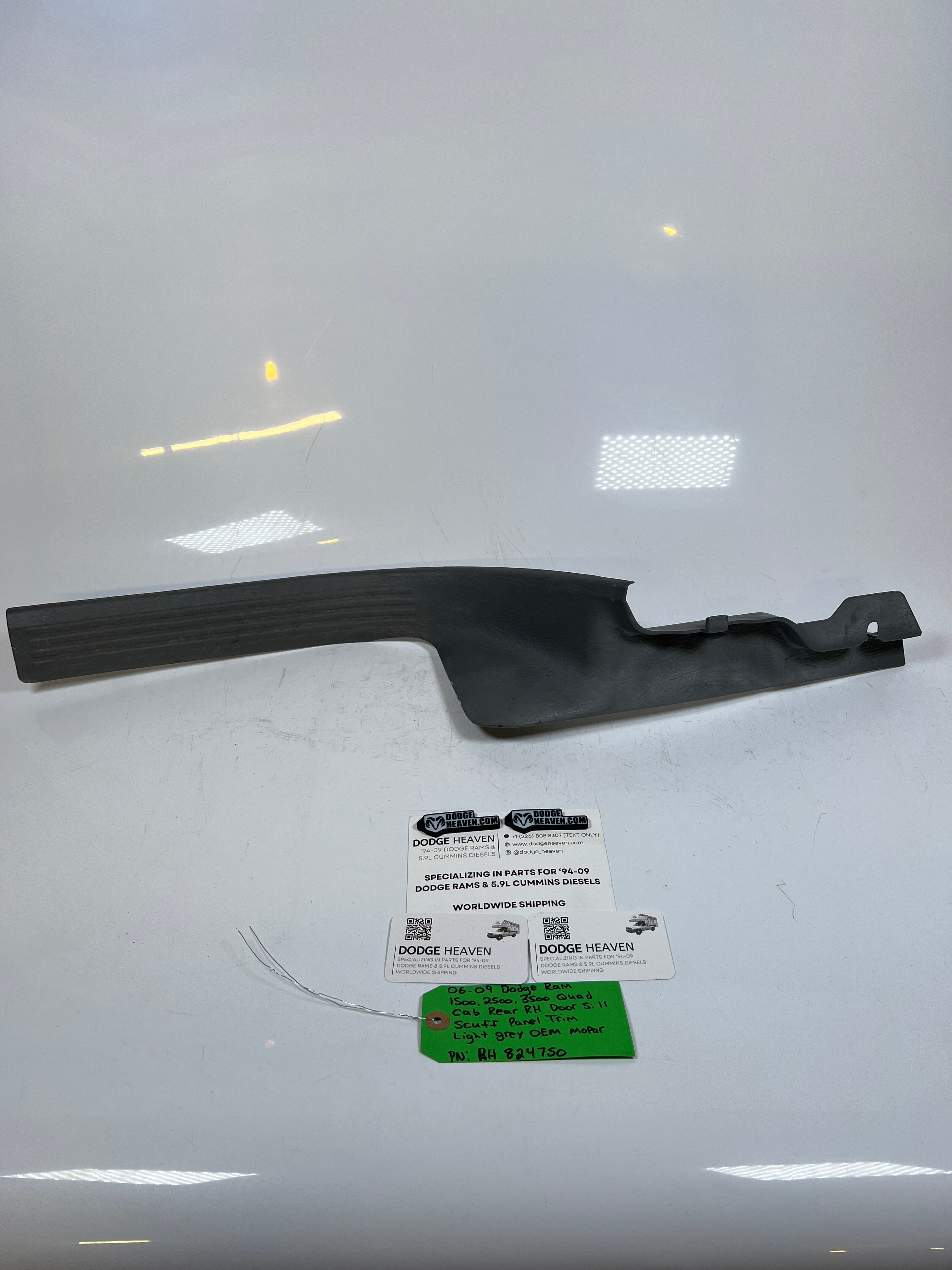 2006-2009 Dodge Ram 1500-3500 Quad Cab Rear RH Door Sill Panel Light Grey