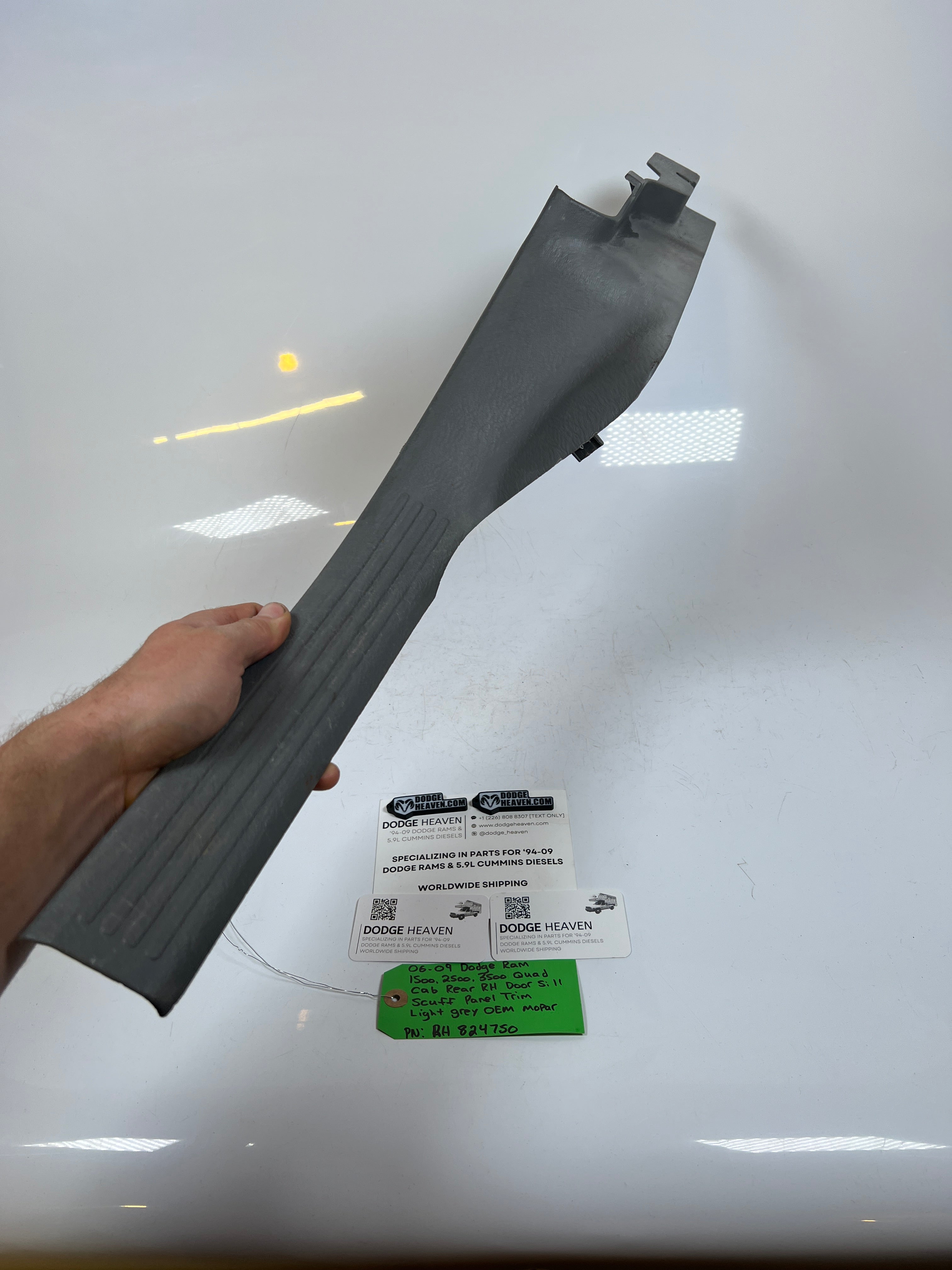 2006-2009 Dodge Ram 1500-3500 Quad Cab Rear RH Door Sill Panel Light Grey