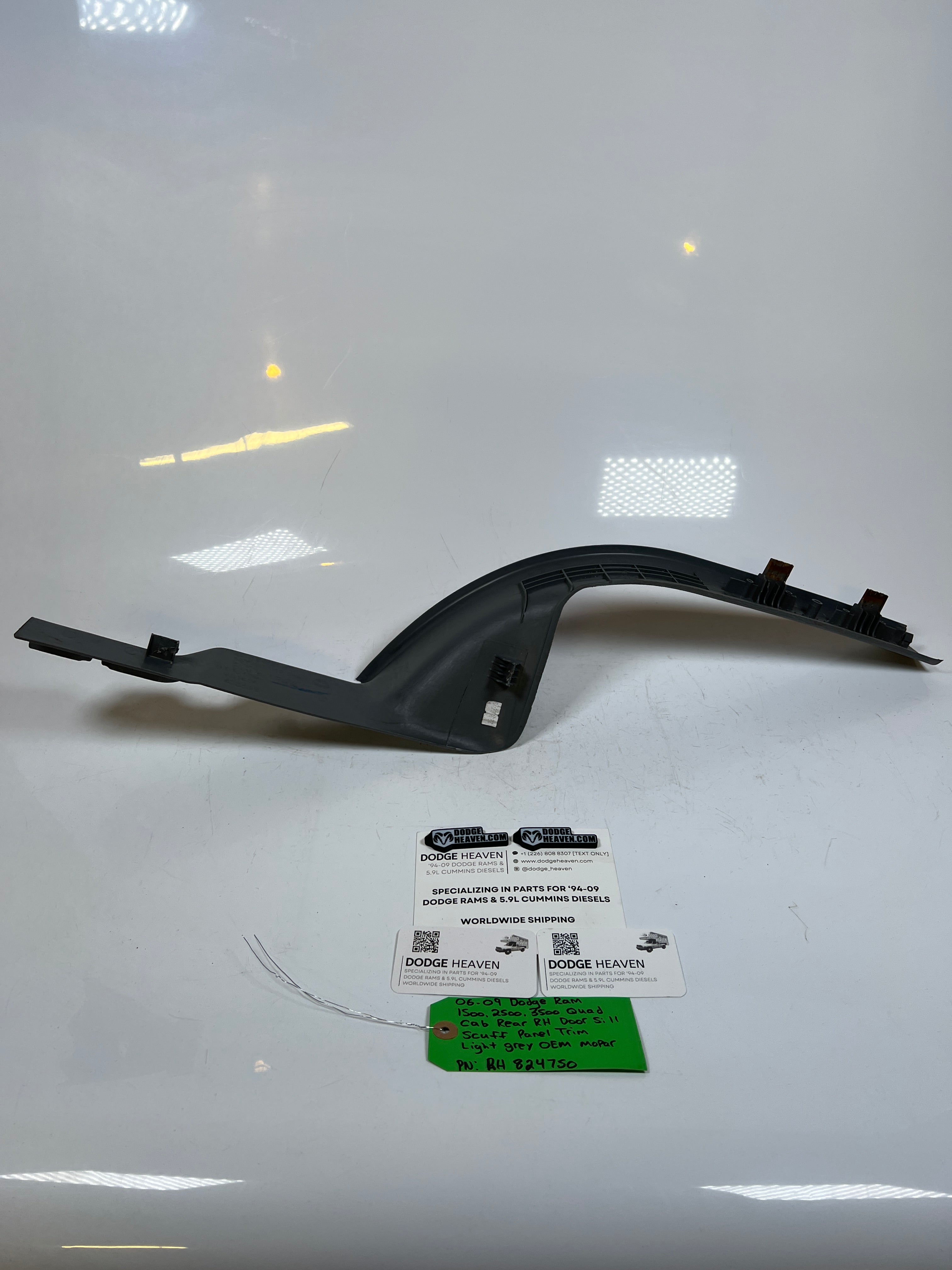 2006-2009 Dodge Ram 1500-3500 Quad Cab Rear RH Door Sill Panel Light Grey