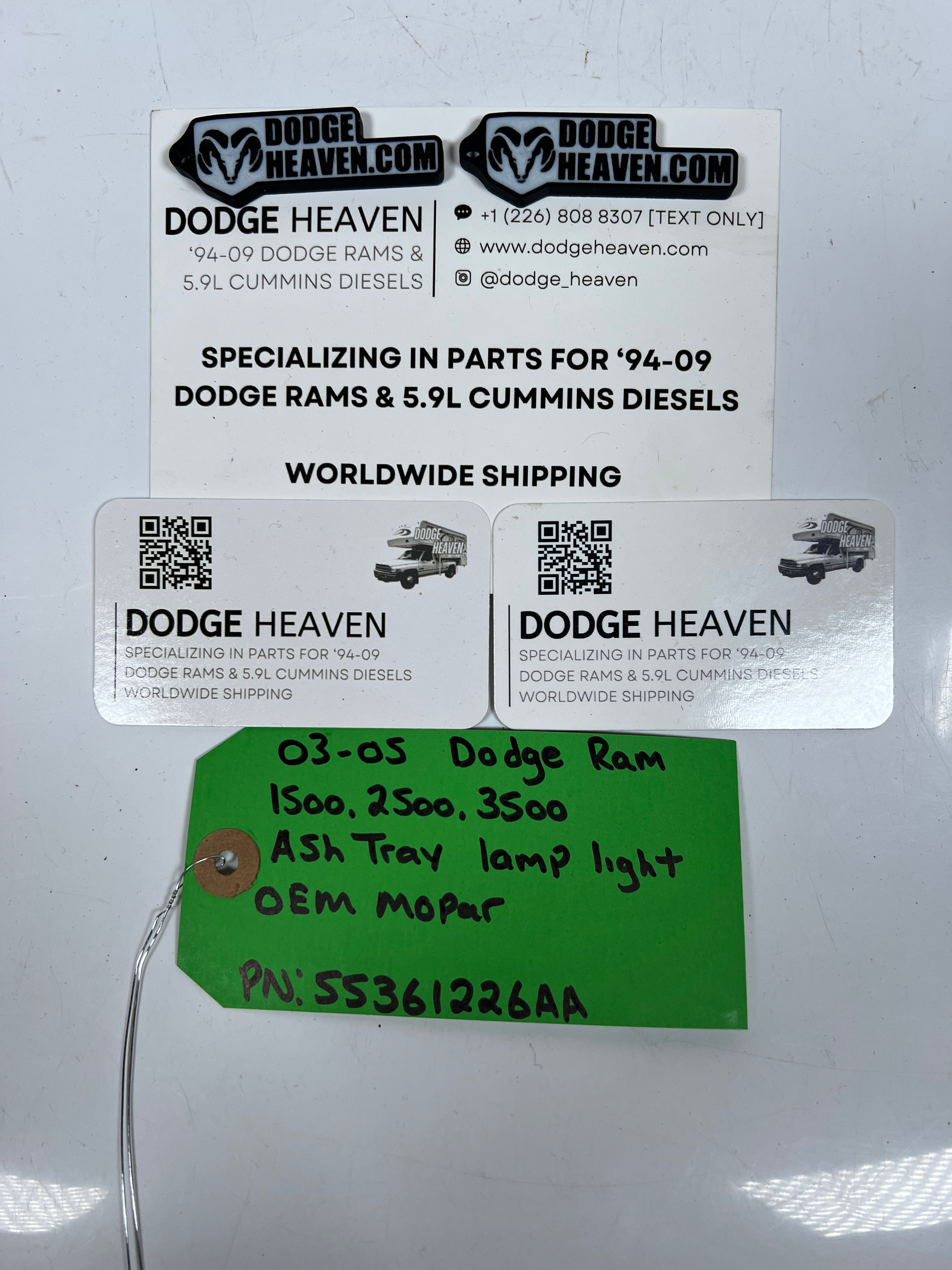 2003-2005 Dodge Ram Ash Tray Lamp Light