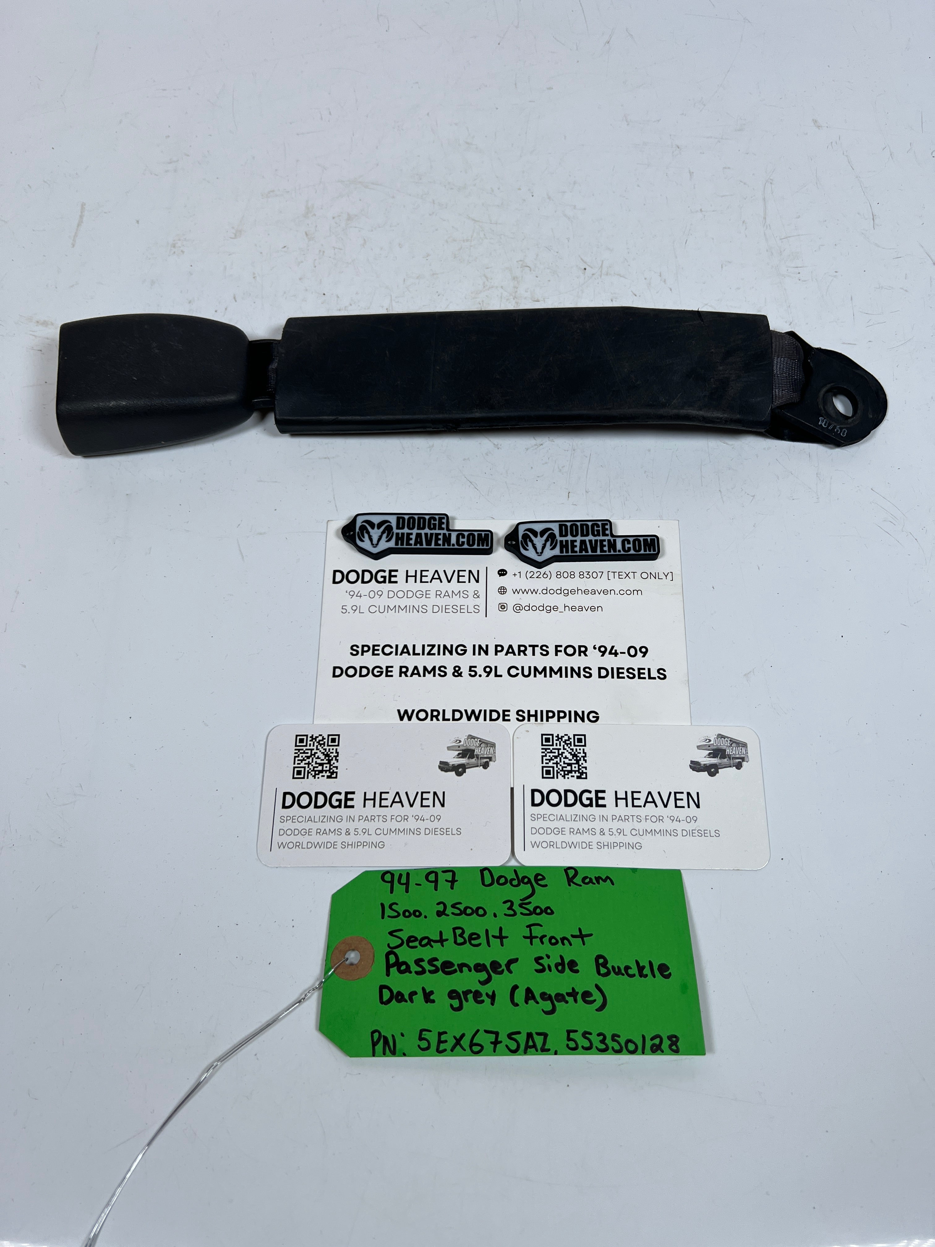 1994-1997 Dodge Ram 1500-3500 Seat Belt Front RH Buckle Dark Grey